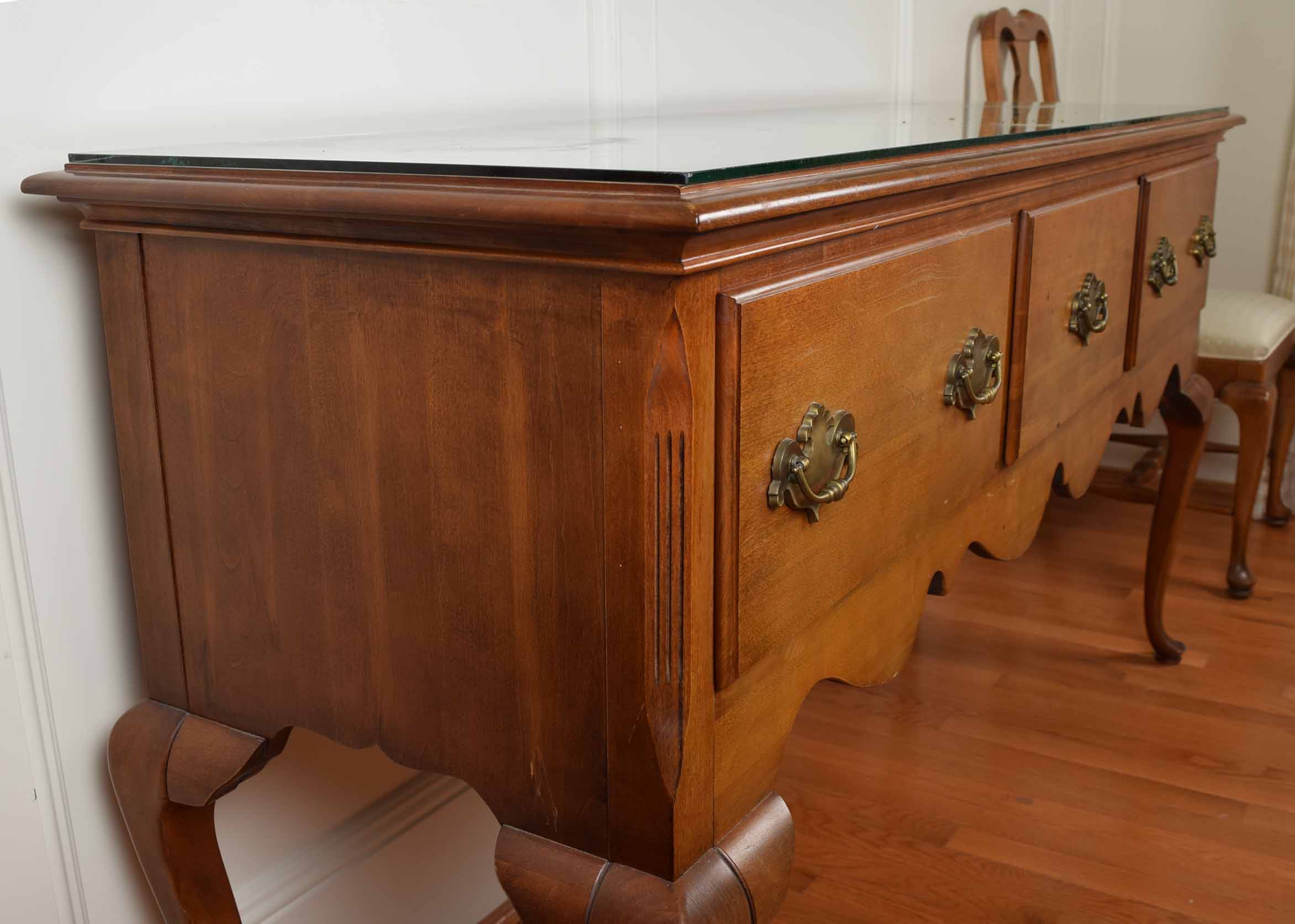 Cherry Queen Anne Style Sideboard