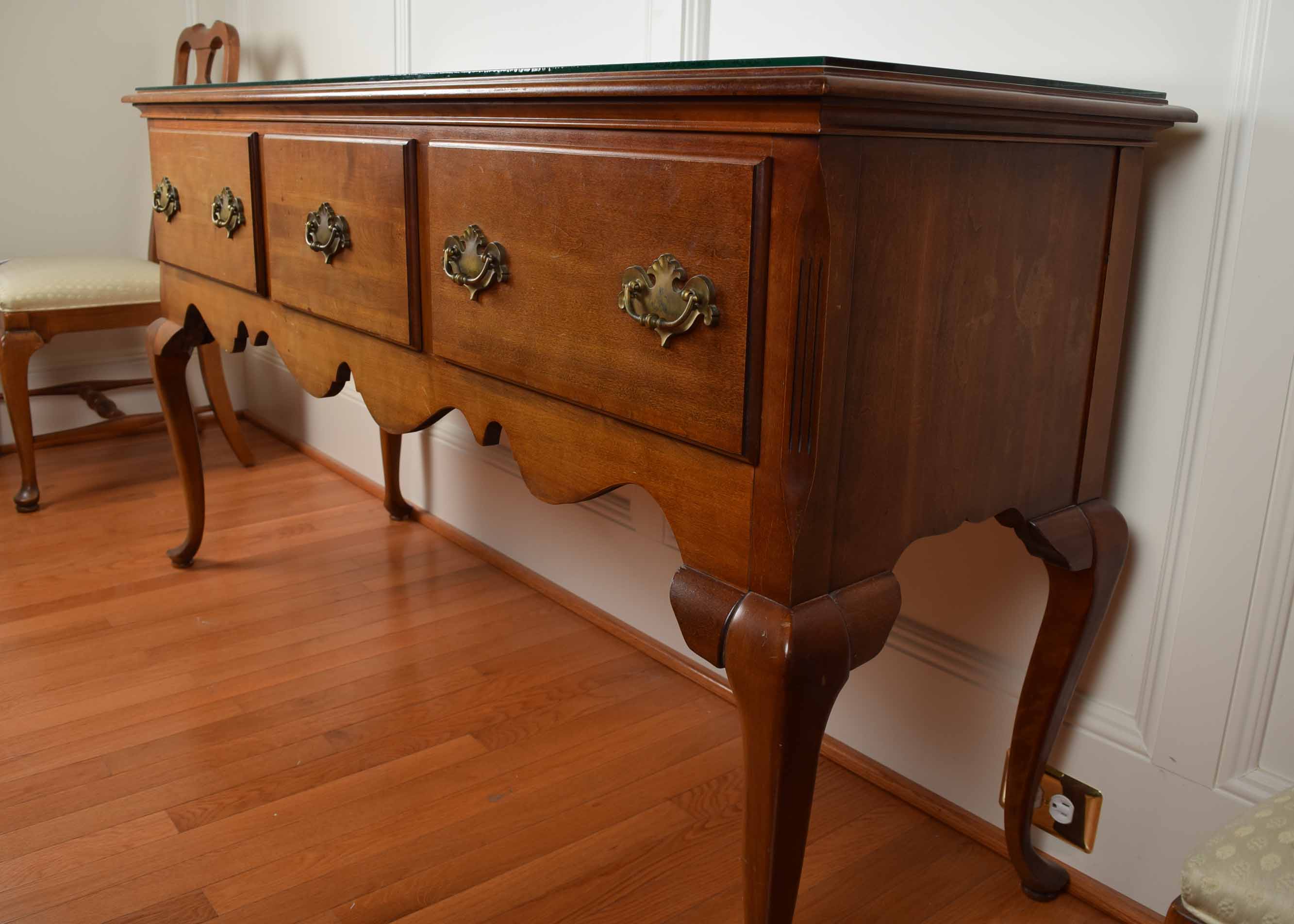 Cherry Queen Anne Style Sideboard