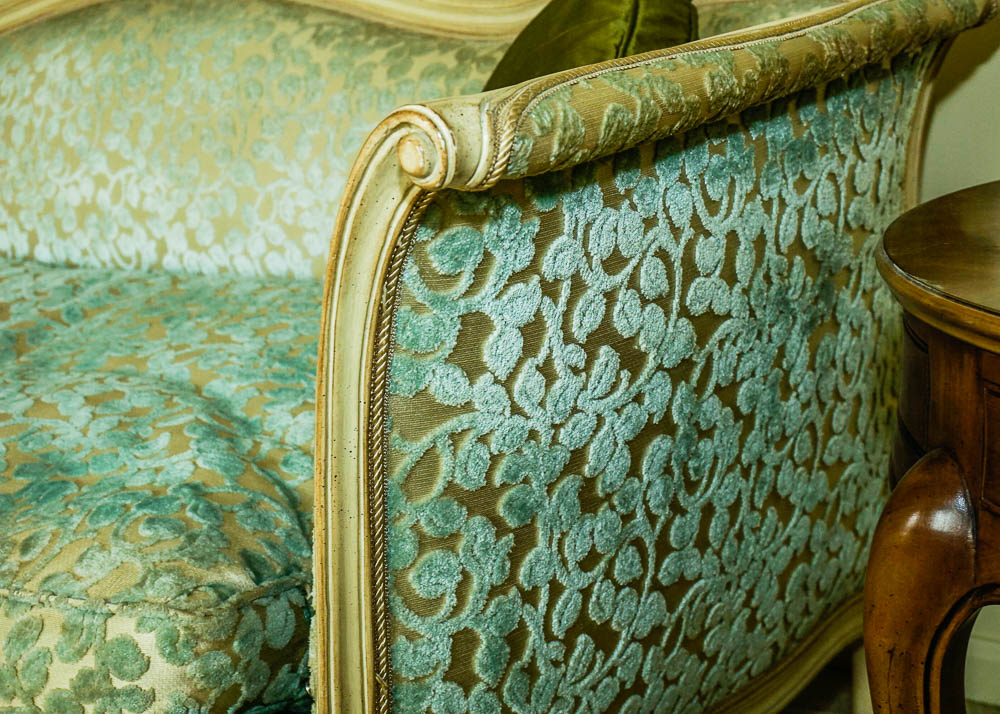 French Provincial Painted Settee