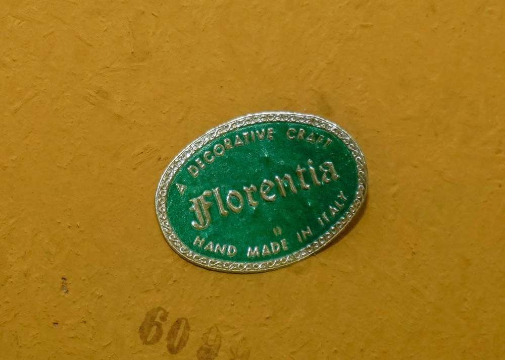 Cream and Gold Accent Table