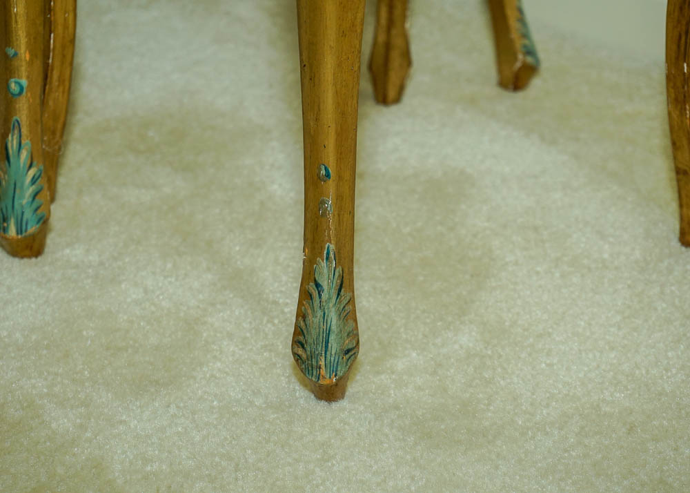 Vintage Painted Nesting Table Trio