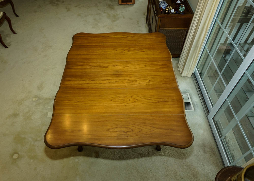 John Widdicomb Walnut Drop Leaf Dining Table