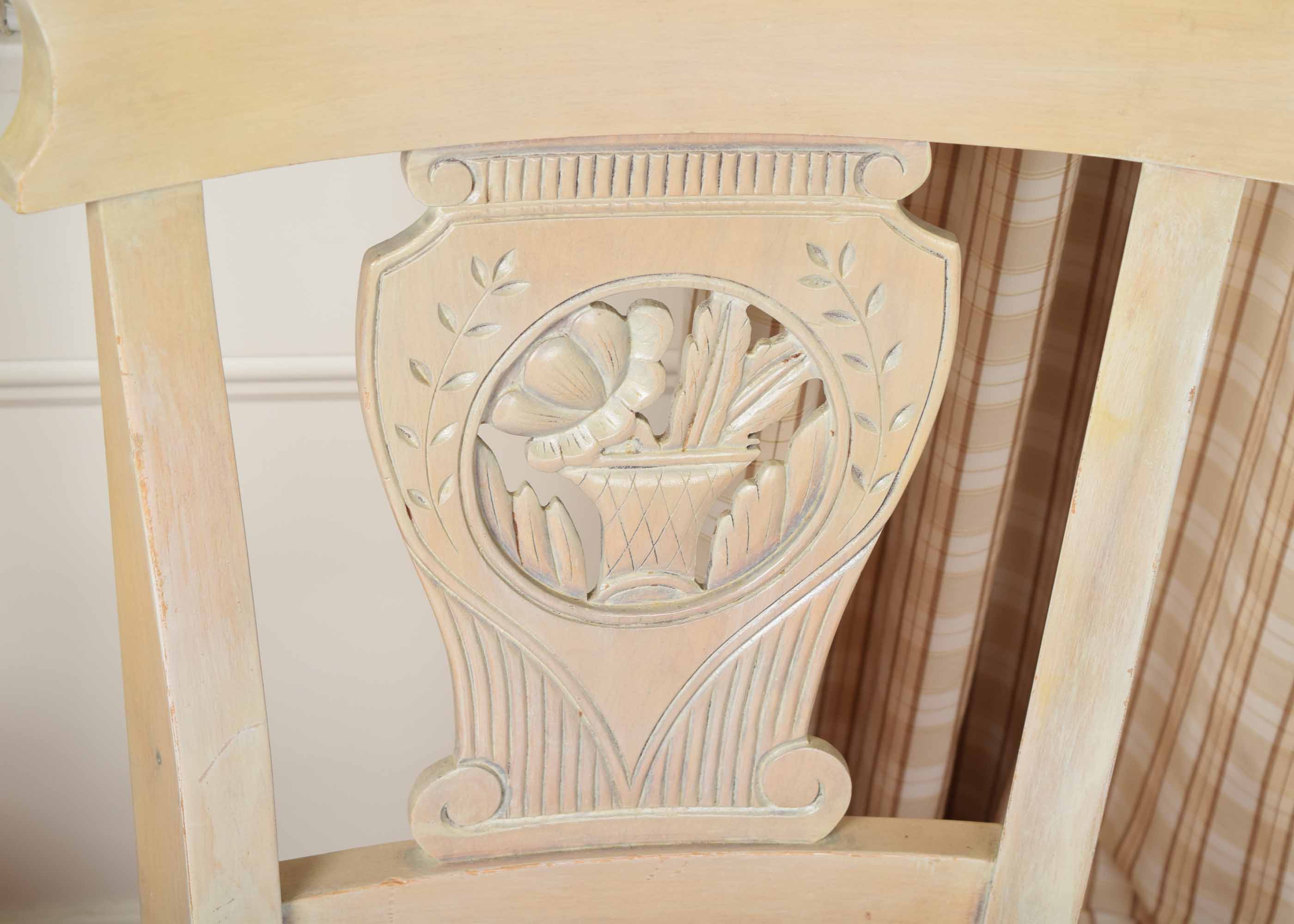 Pair of Painted Vintage Rush Seat Chairs