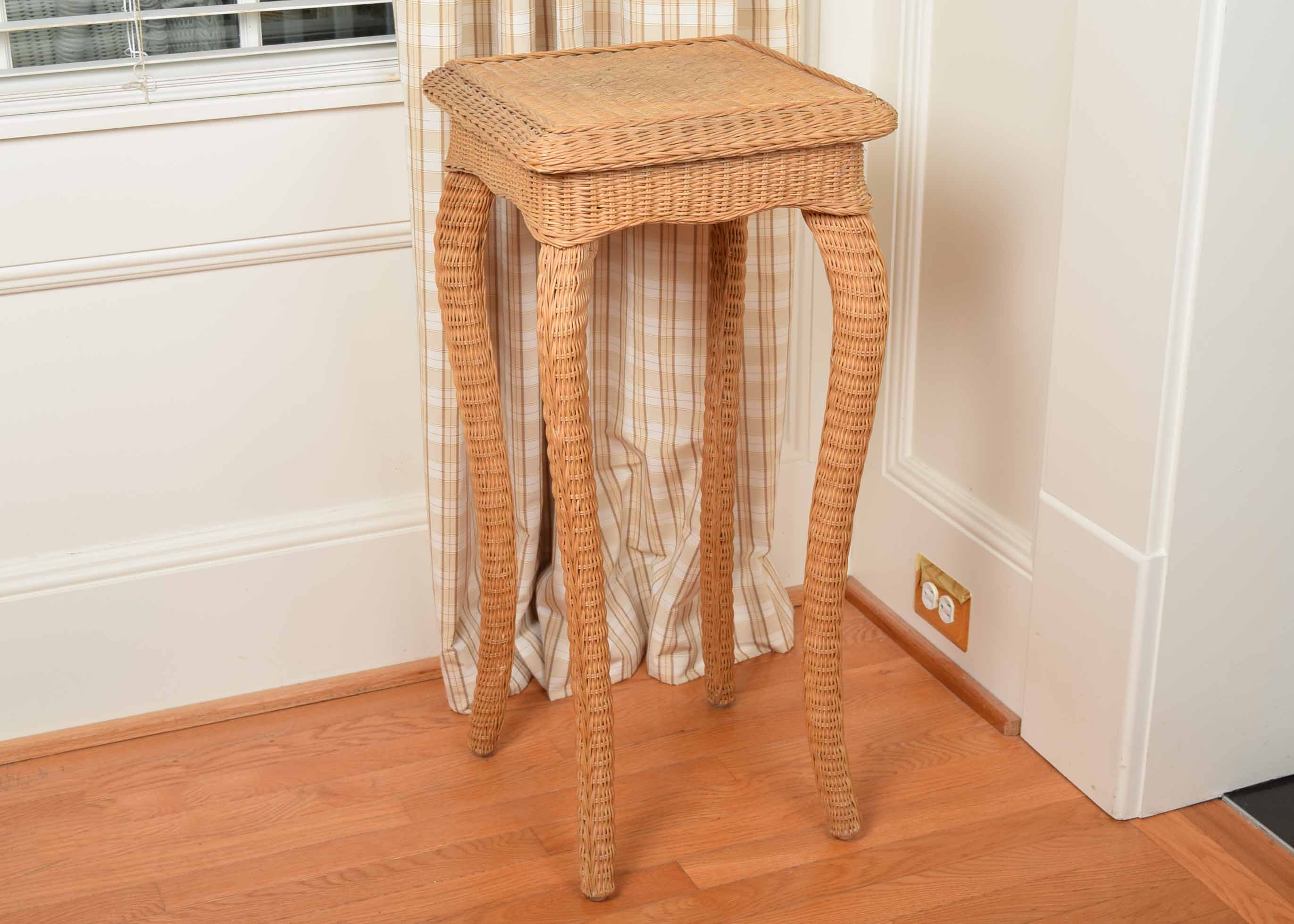French Style Rattan Plant Stand