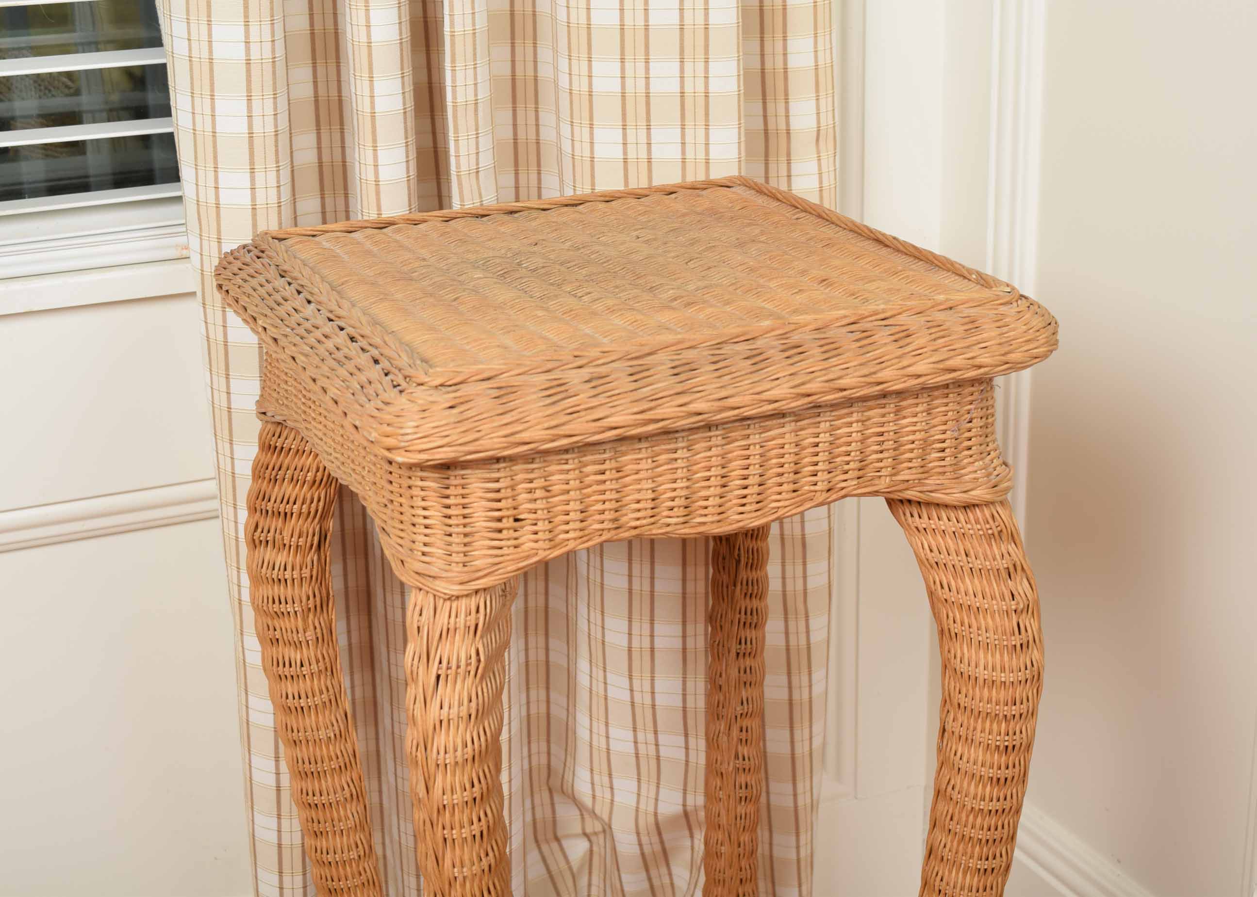 French Style Rattan Plant Stand