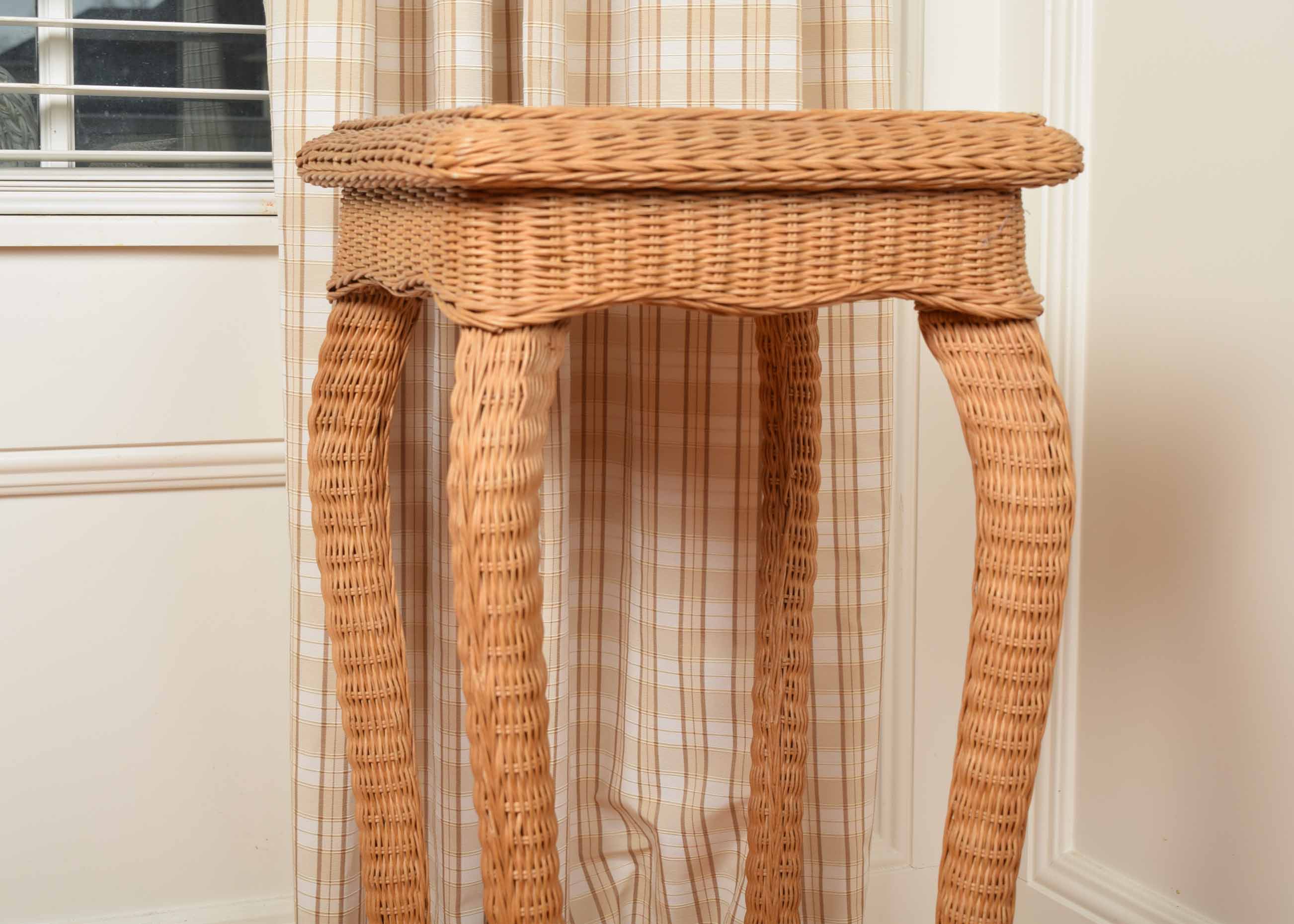 French Style Rattan Plant Stand