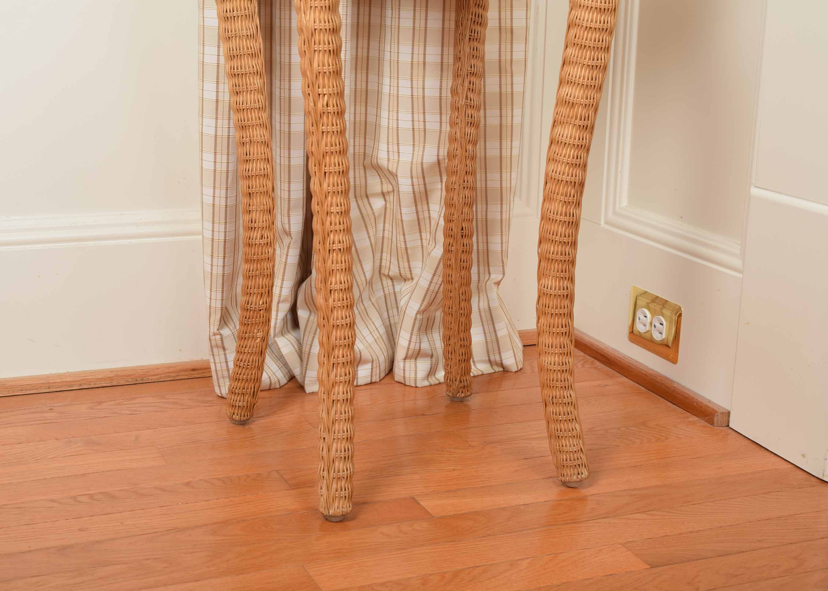 French Style Rattan Plant Stand