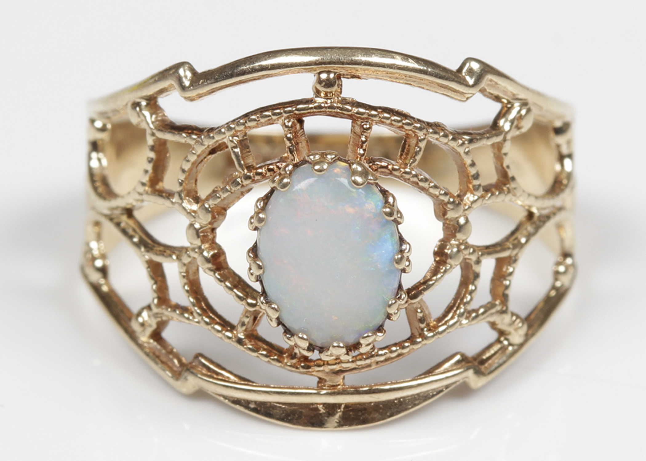 10K Yellow Gold Opal Ring