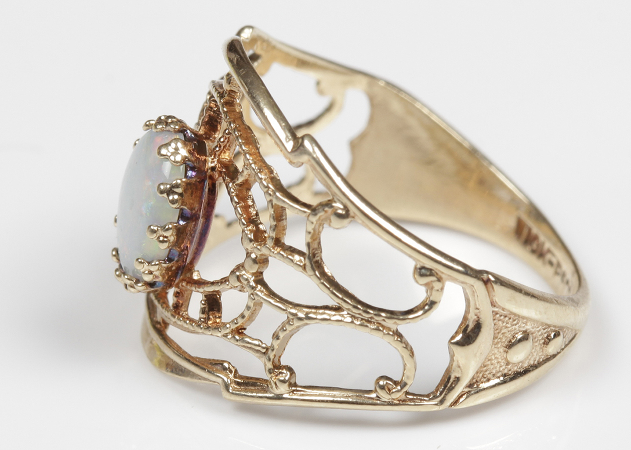 10K Yellow Gold Opal Ring