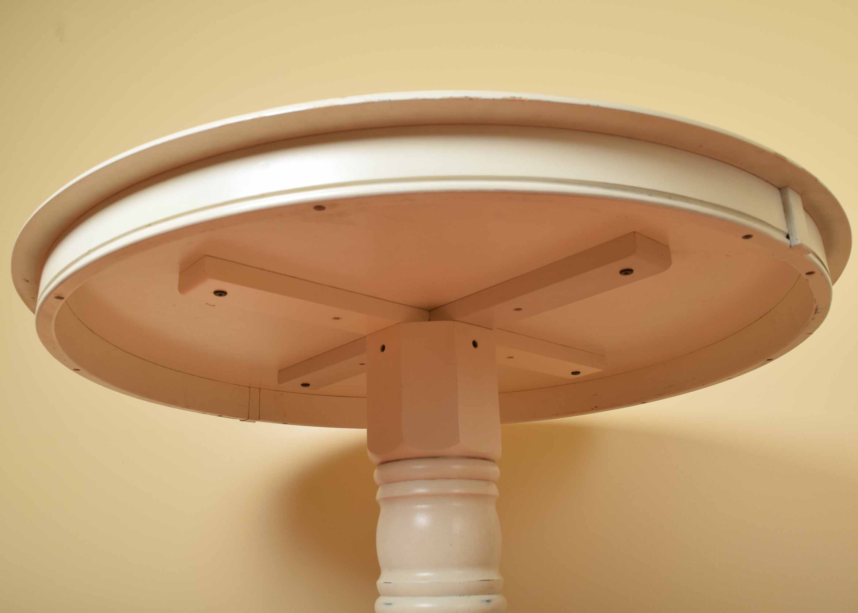 Pier One White Round Pedestal Table