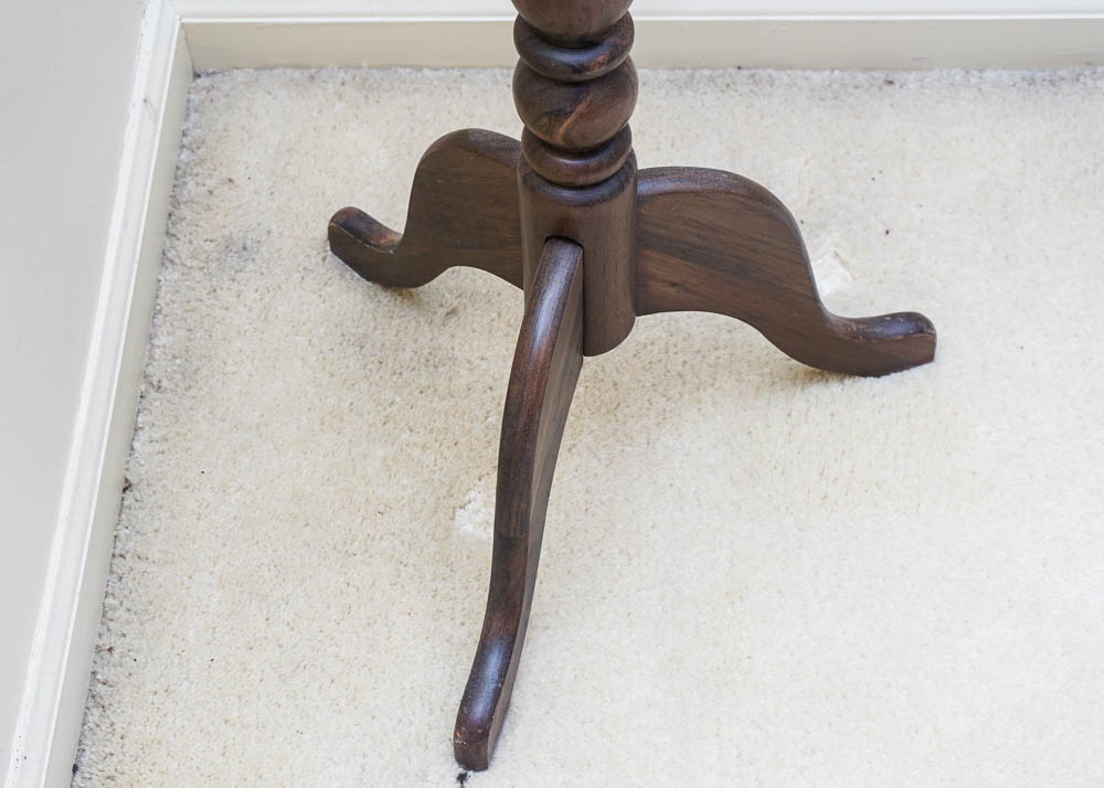 Slim Round Pedestal Accent Table