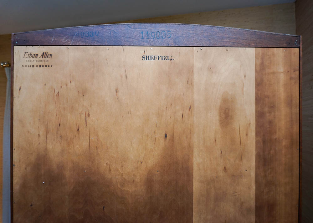 Tall Walnut Bookshelf Cabinet