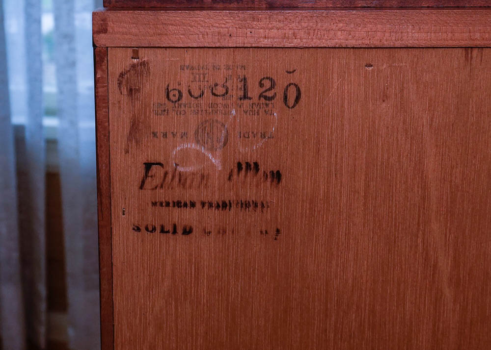 Tall Walnut Bookshelf Cabinet