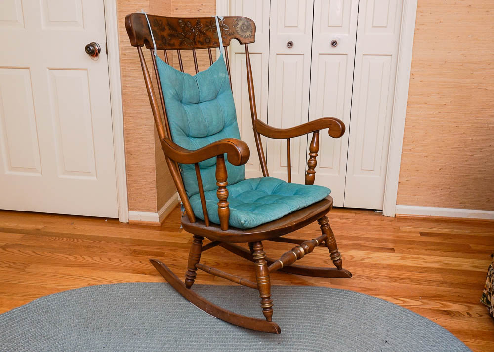 Hand-Painted Windsor Style Rocking Chair
