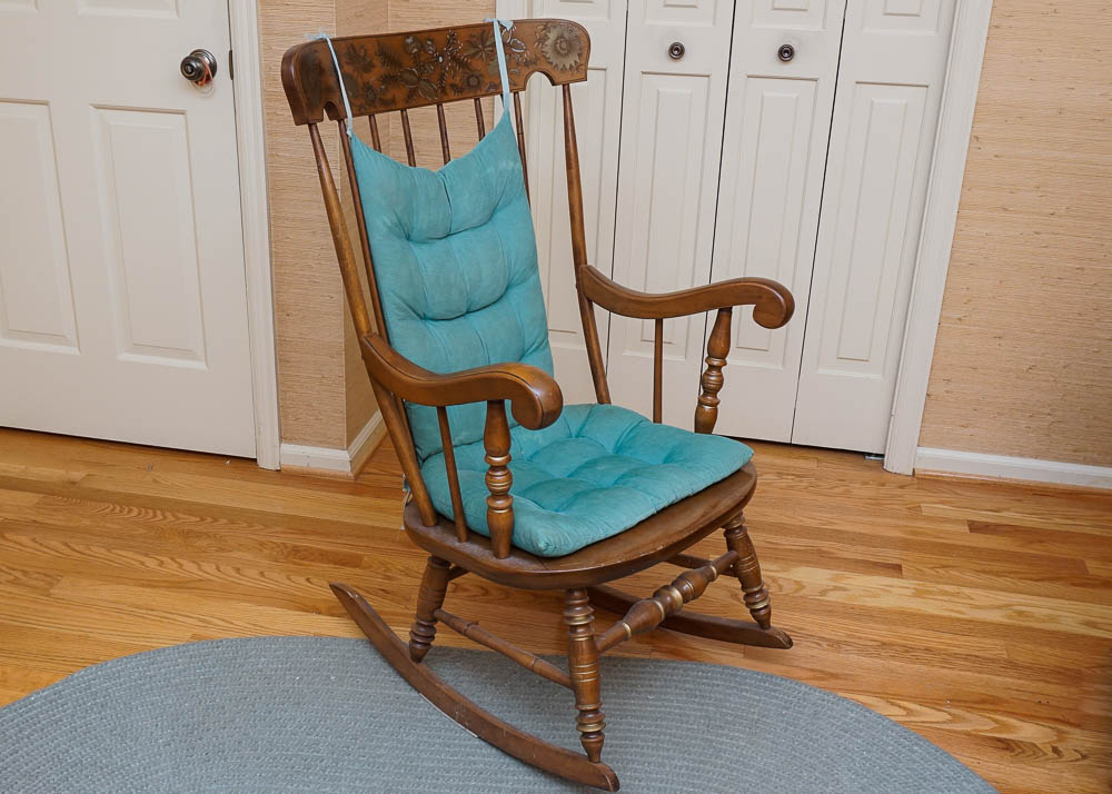 Hand-Painted Windsor Style Rocking Chair