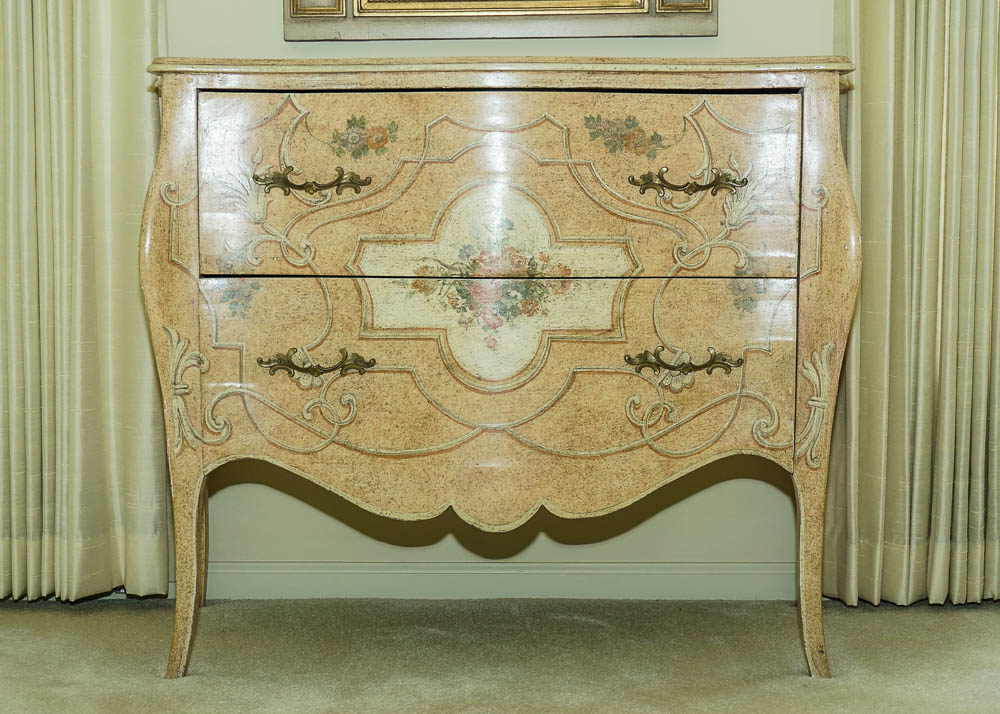 Painted Bombe Chest