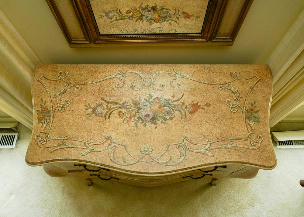 Painted Bombe Chest