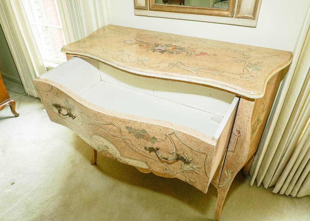 Painted Bombe Chest
