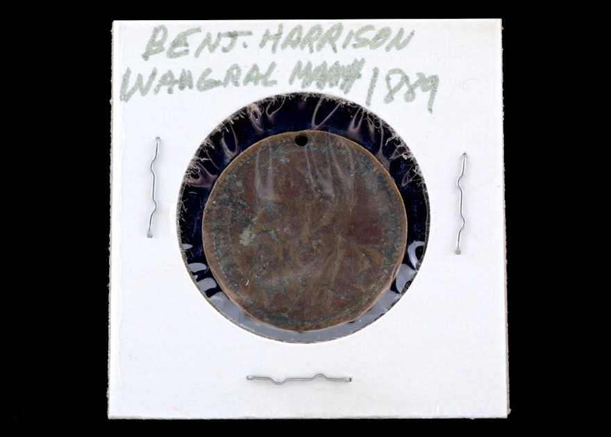 1889 Benjamin Harrison Inauguration Medallion