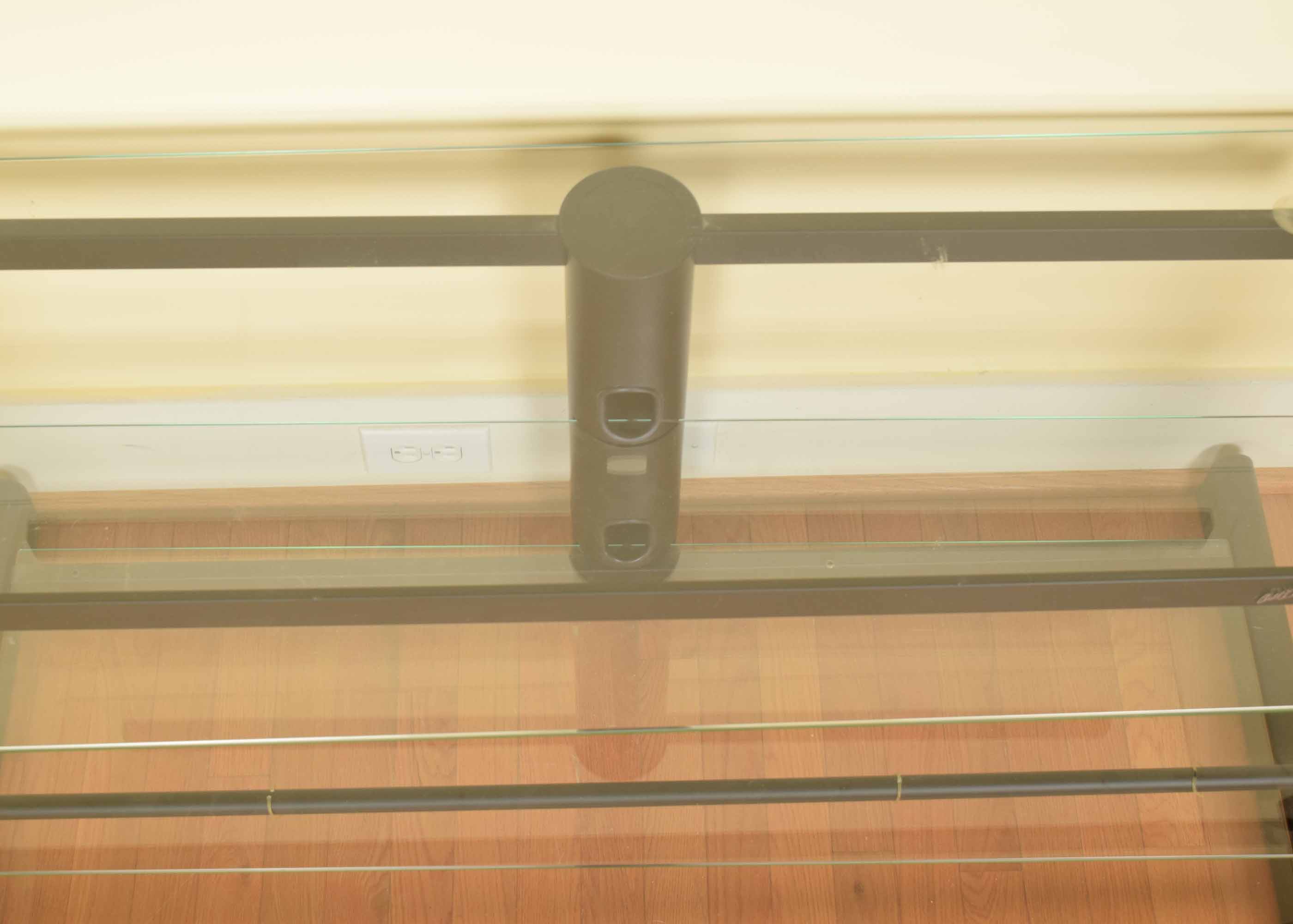 Bello Tempered Glass and Metal TV Table