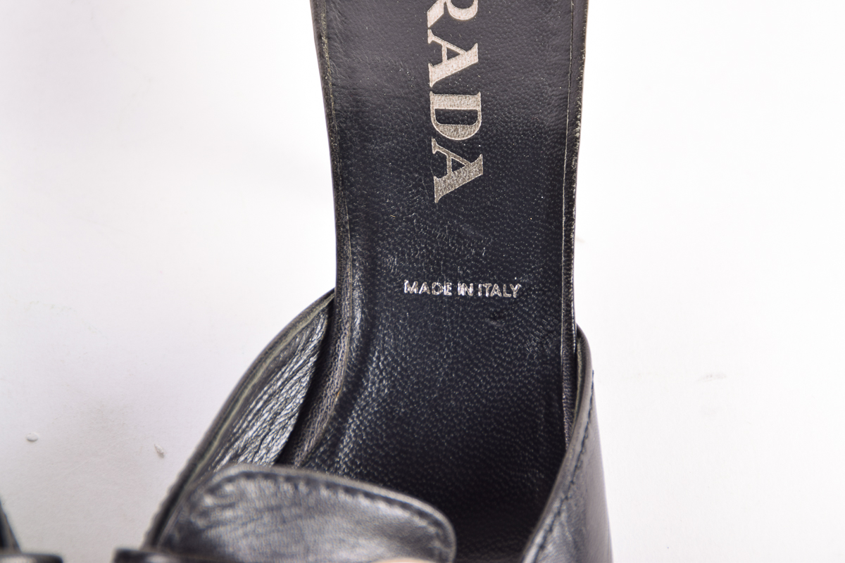 Prada Pointy Toe Slip on Women's Heels