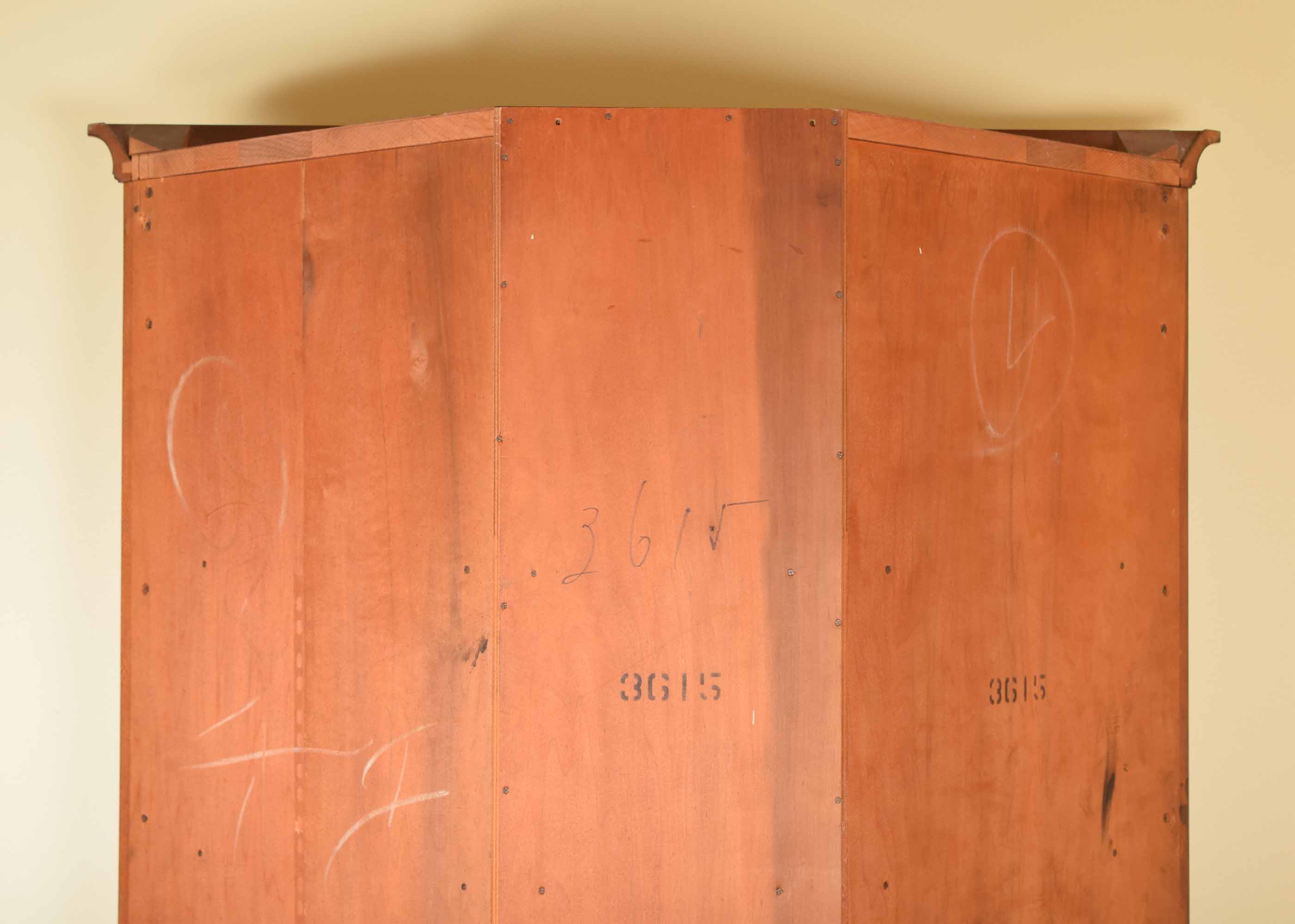 Mid 20th Century Morganton Mahogany Bowed Corner China Cabinet