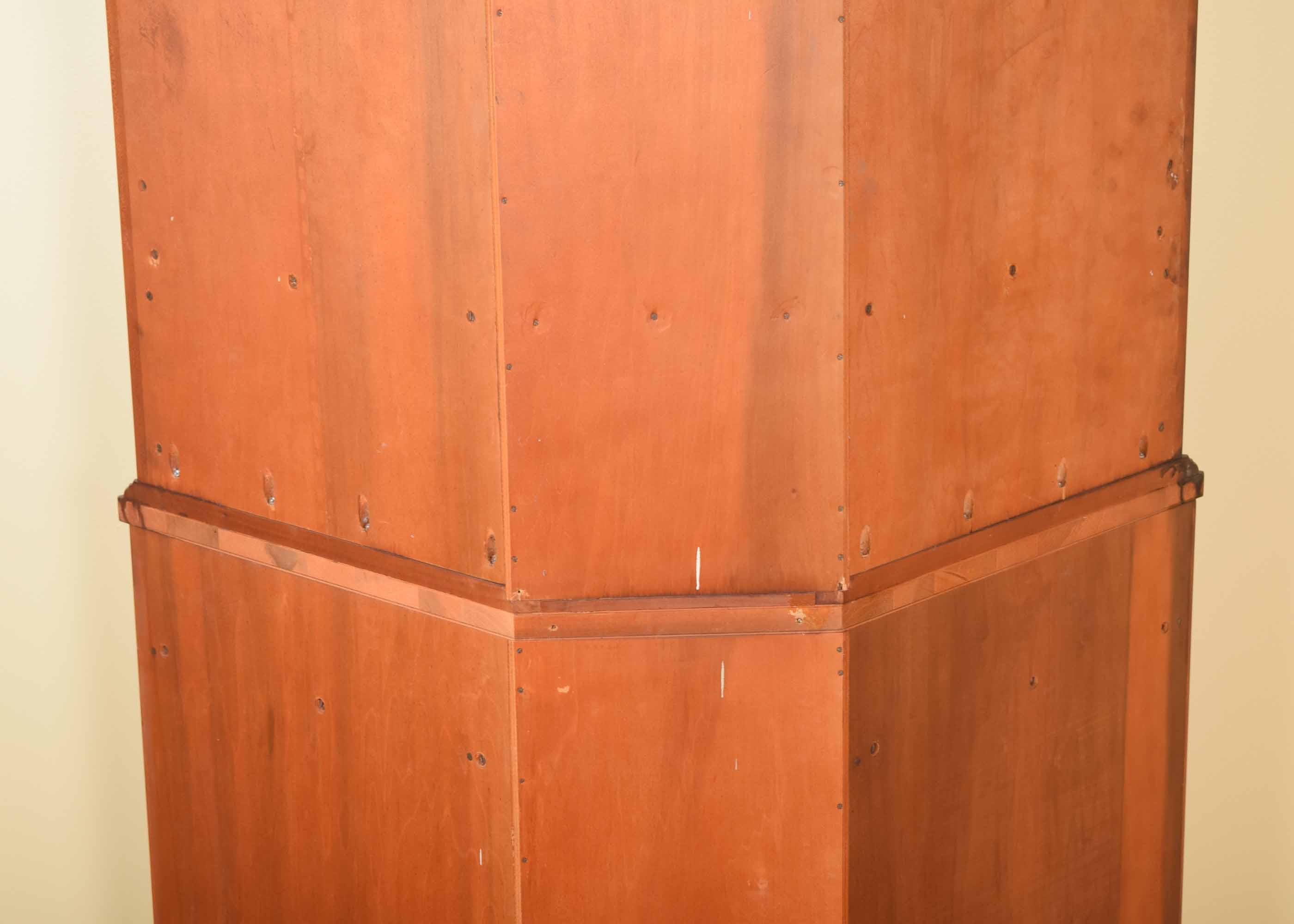 Mid 20th Century Morganton Mahogany Bowed Corner China Cabinet