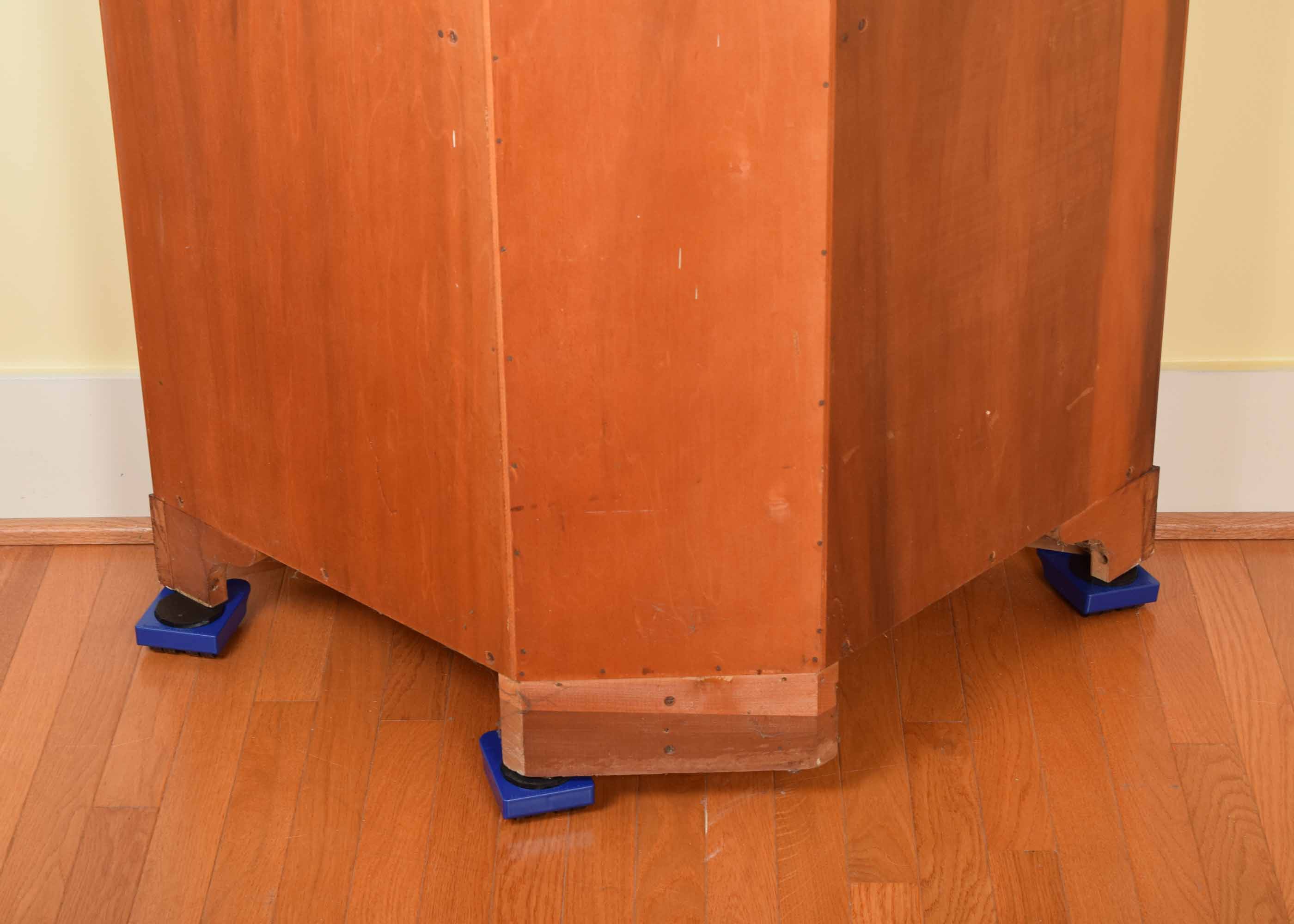 Mid 20th Century Morganton Mahogany Bowed Corner China Cabinet