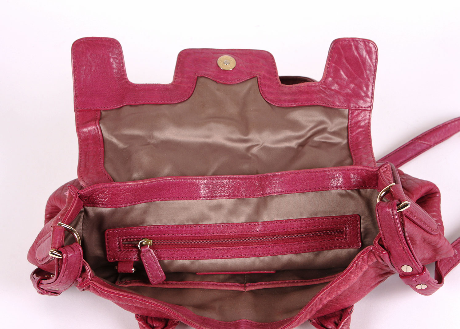 Cole Haan Magenta Leather Handbag