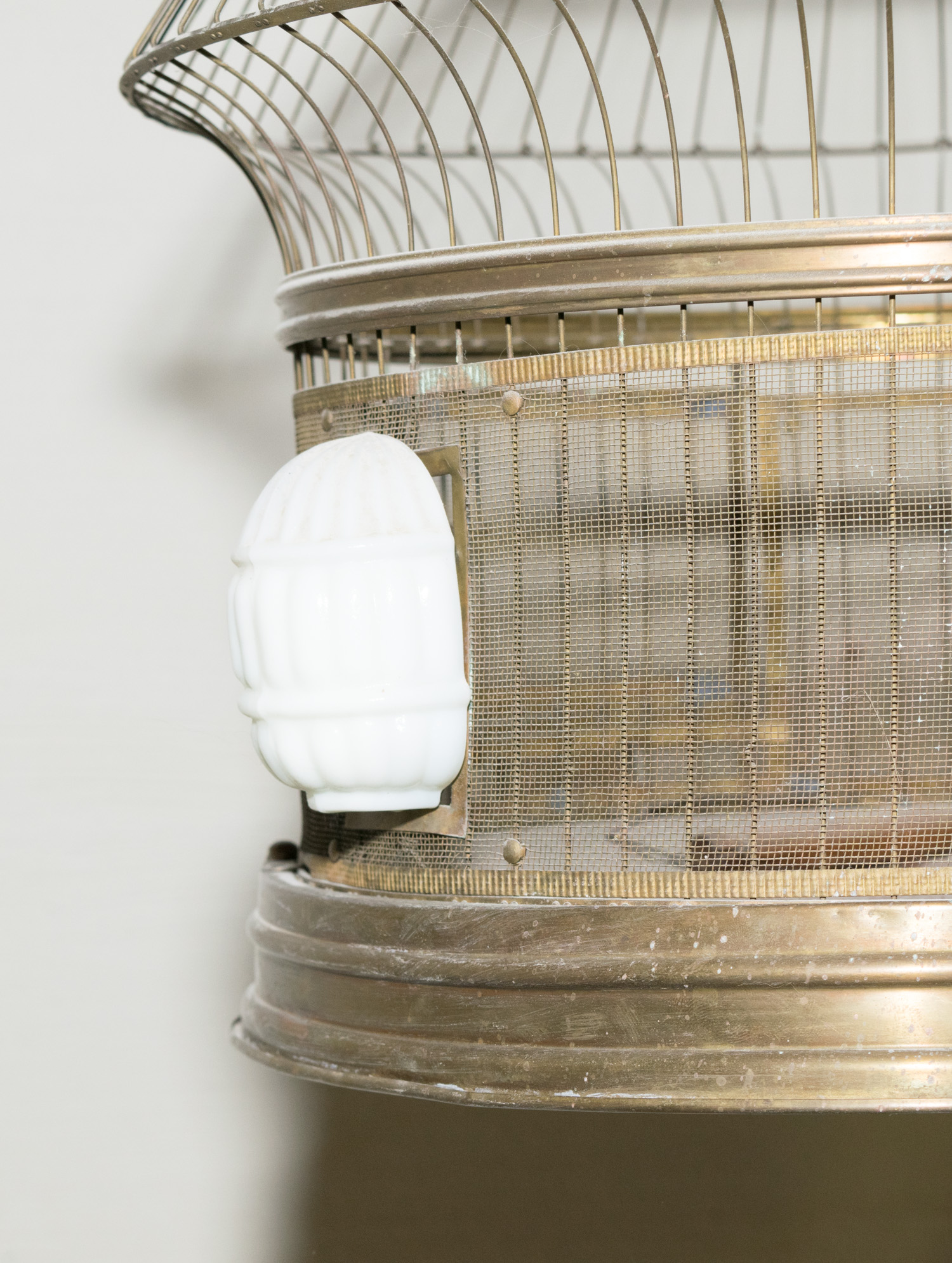 Vintage Hanging Bird Cage on Stand