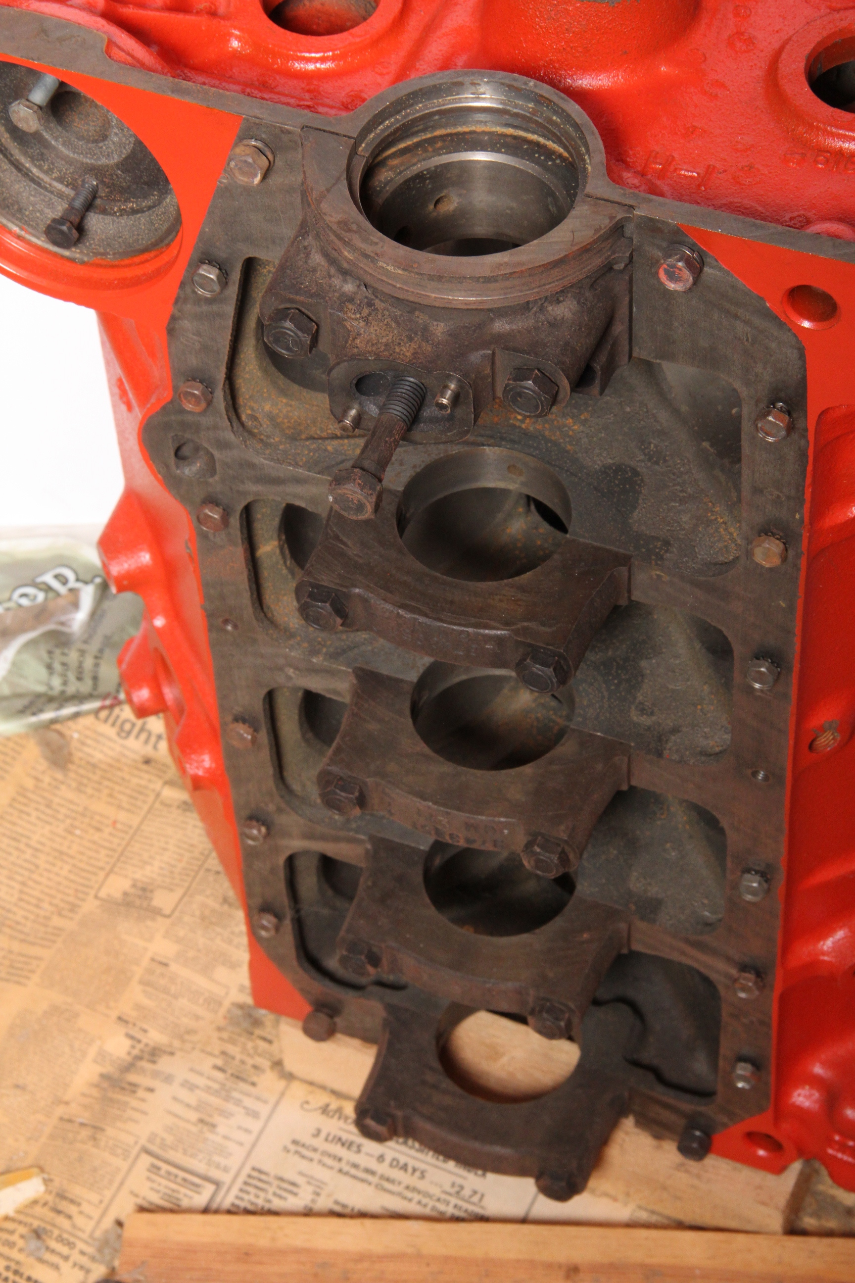 1961 Chevy 283 Cubic Inch V8 Engine Block and Automotive Parts