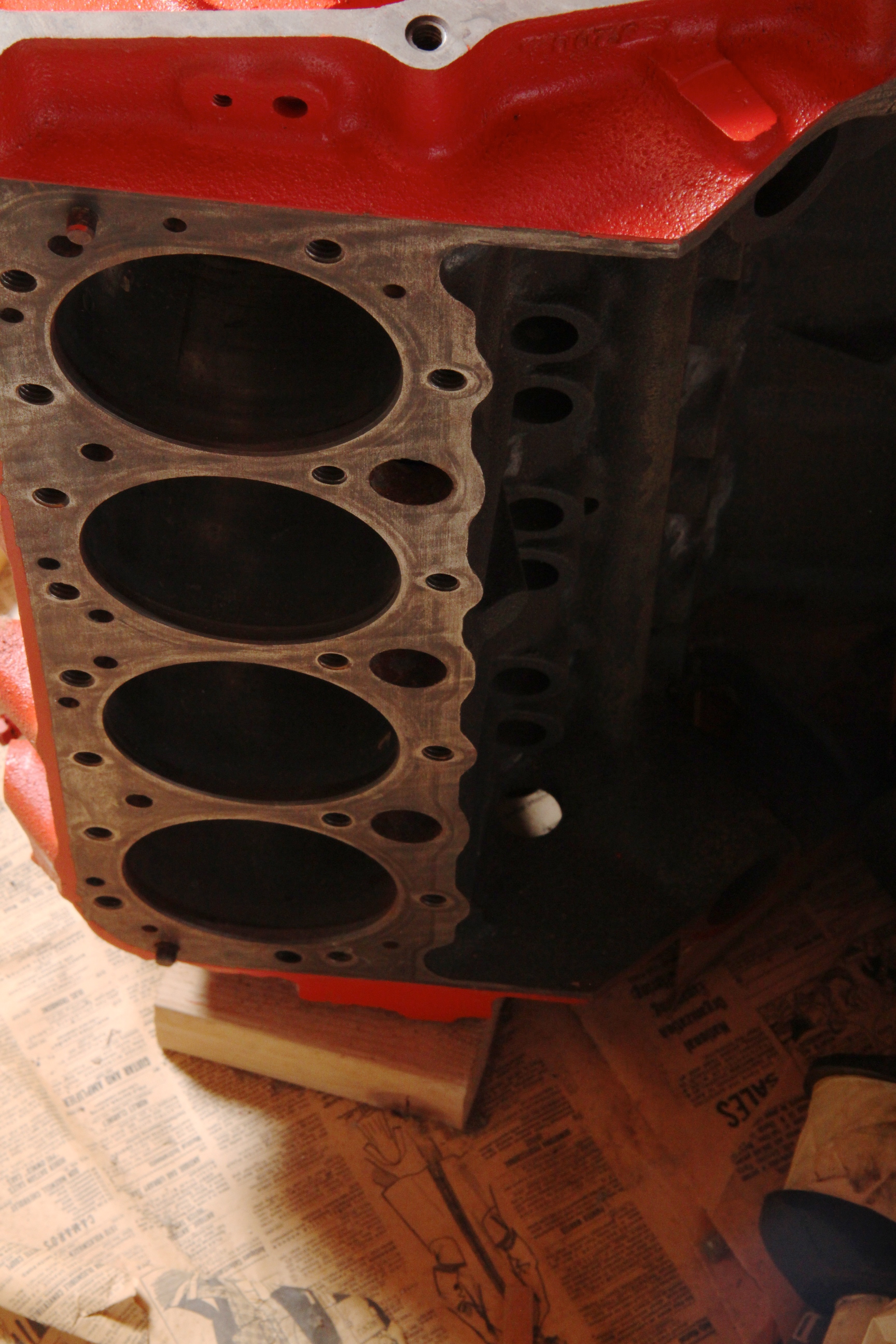 1961 Chevy 283 Cubic Inch V8 Engine Block and Automotive Parts