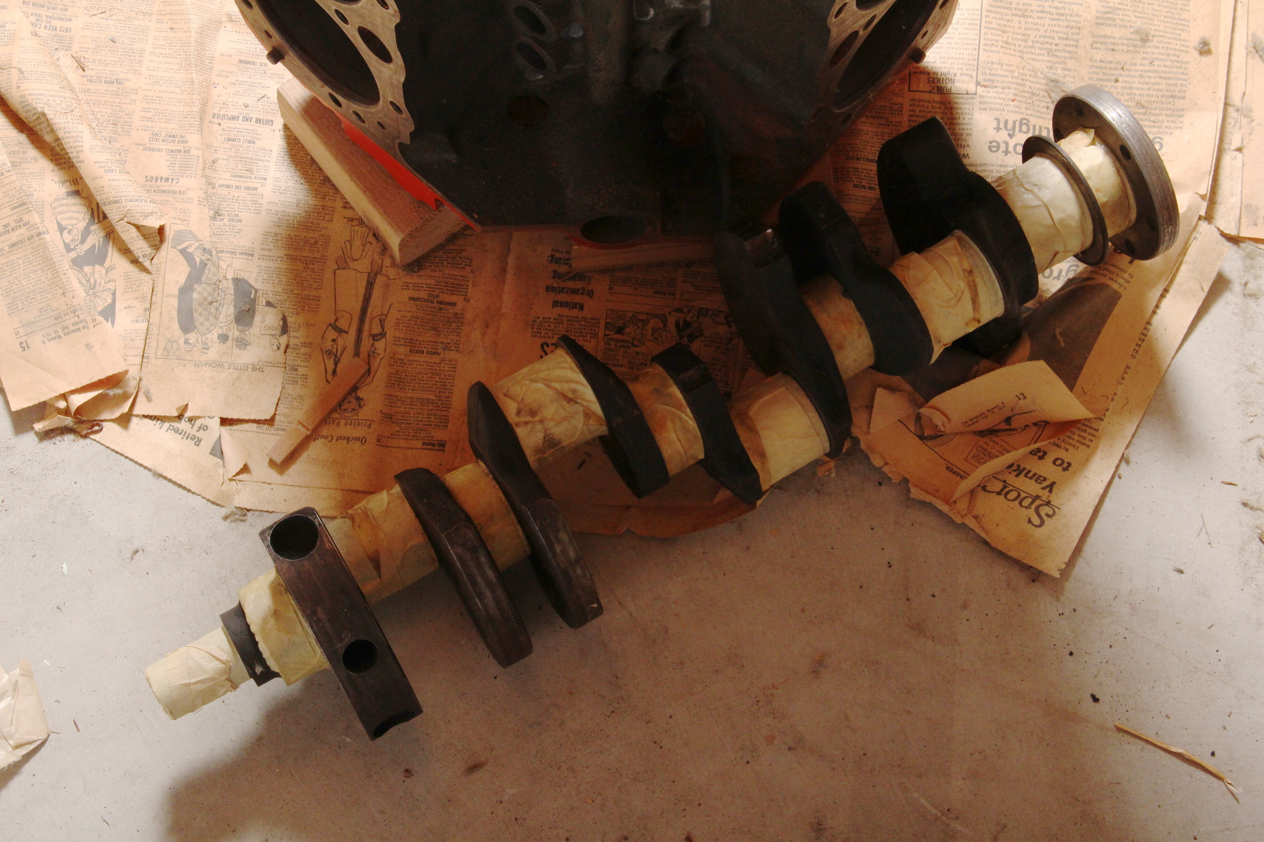 1961 Chevy 283 Cubic Inch V8 Engine Block and Automotive Parts