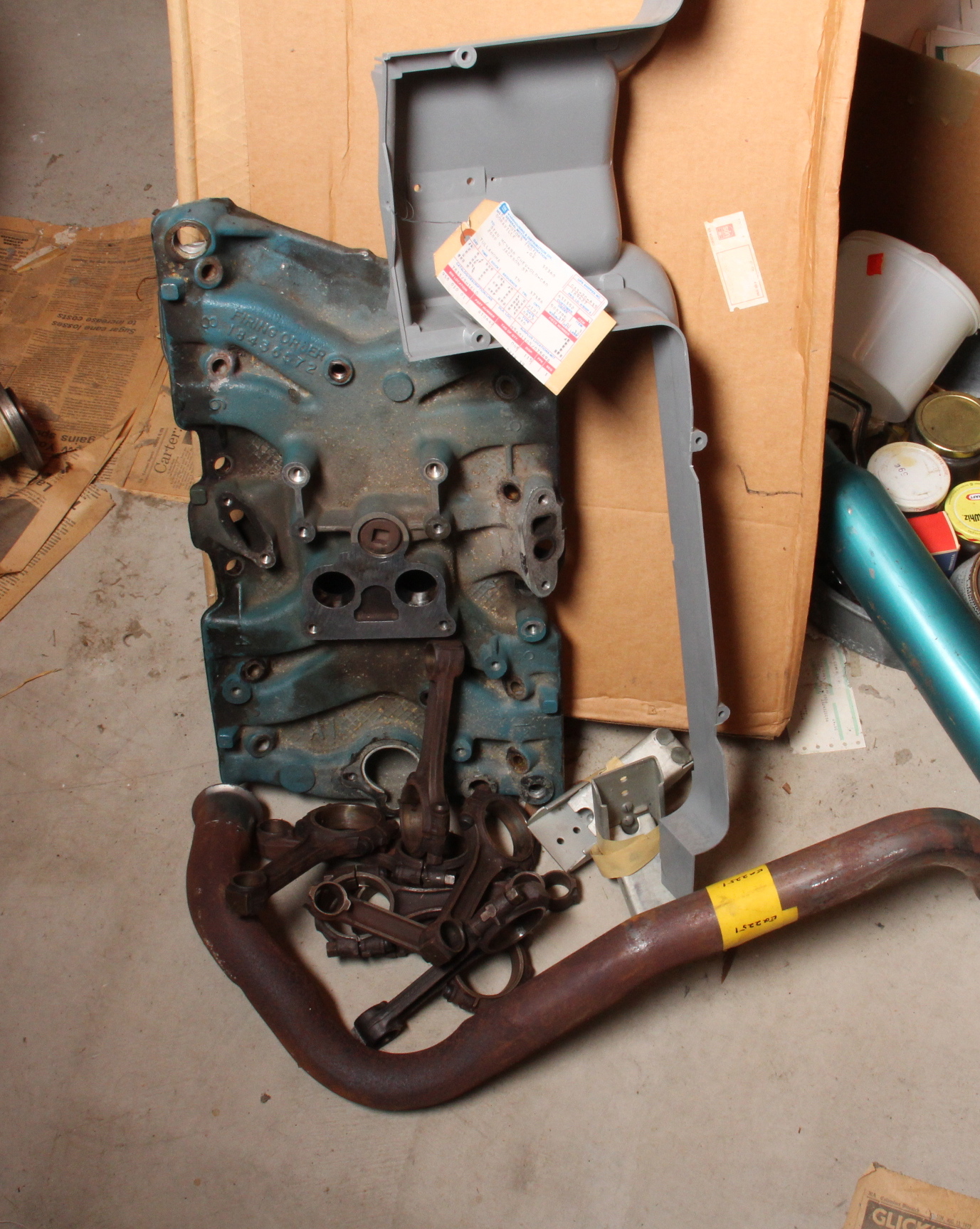 1961 Chevy 283 Cubic Inch V8 Engine Block and Automotive Parts