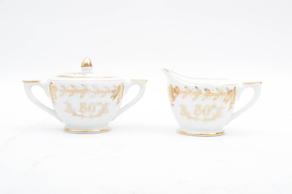 Ritz Carlton Cream and Gilt China Mugs and Other Cream Tone China