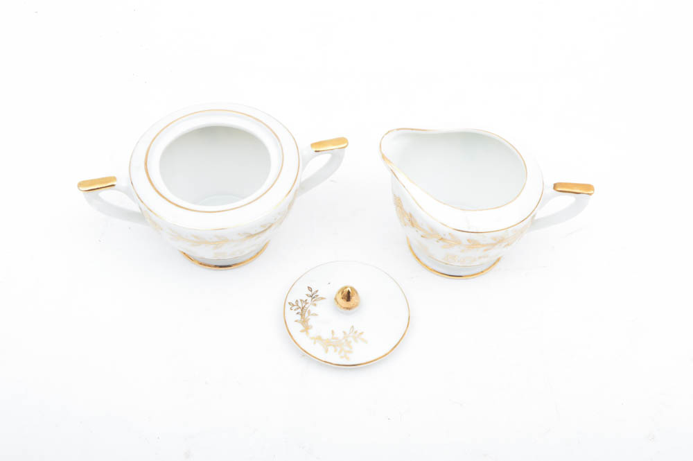 Ritz Carlton Cream and Gilt China Mugs and Other Cream Tone China