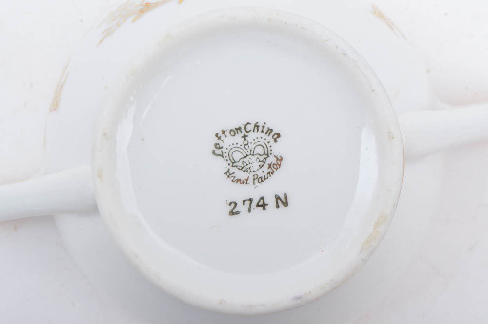 Ritz Carlton Cream and Gilt China Mugs and Other Cream Tone China