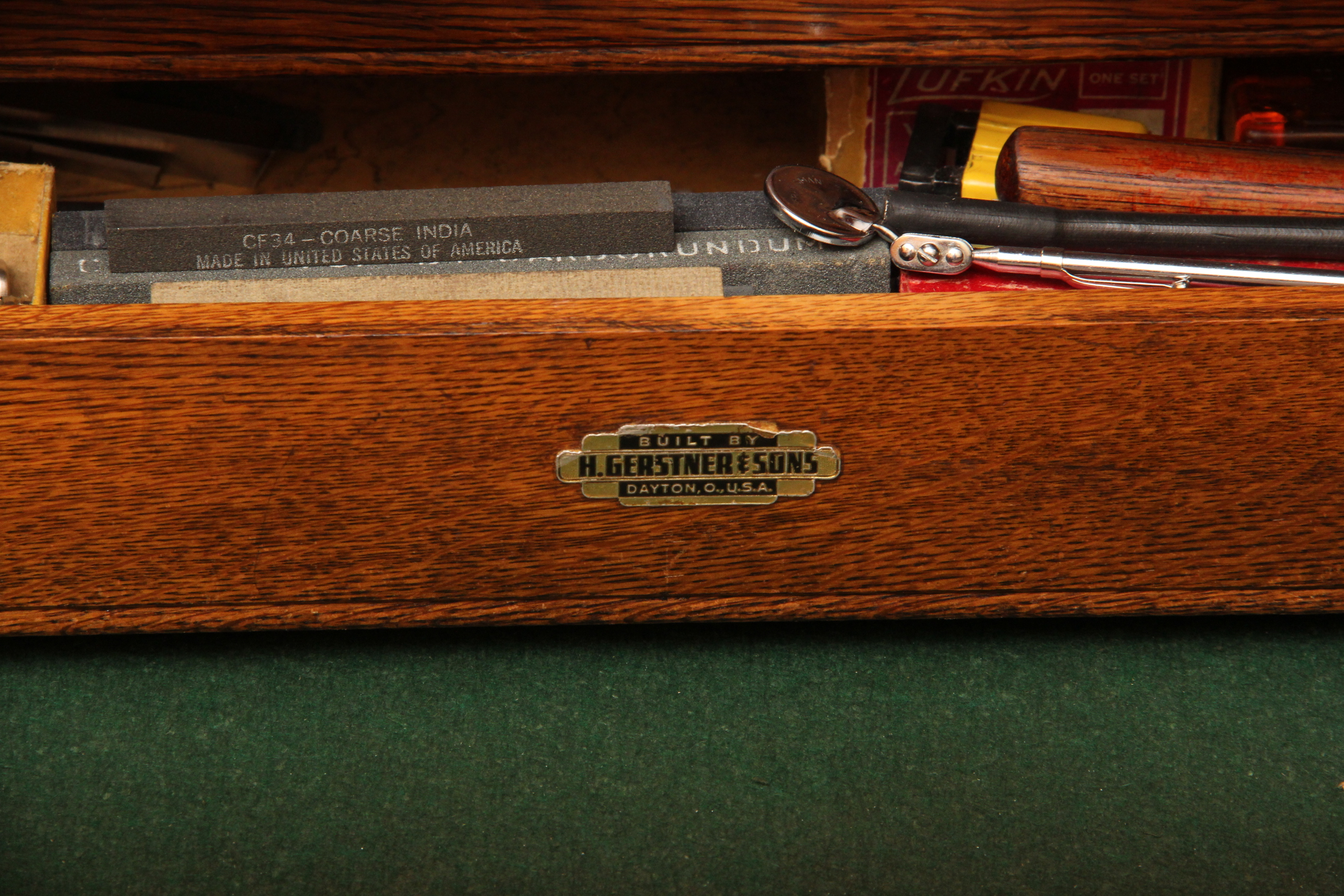 Vintage H. Gerstner & Sons Oak Tool Chest