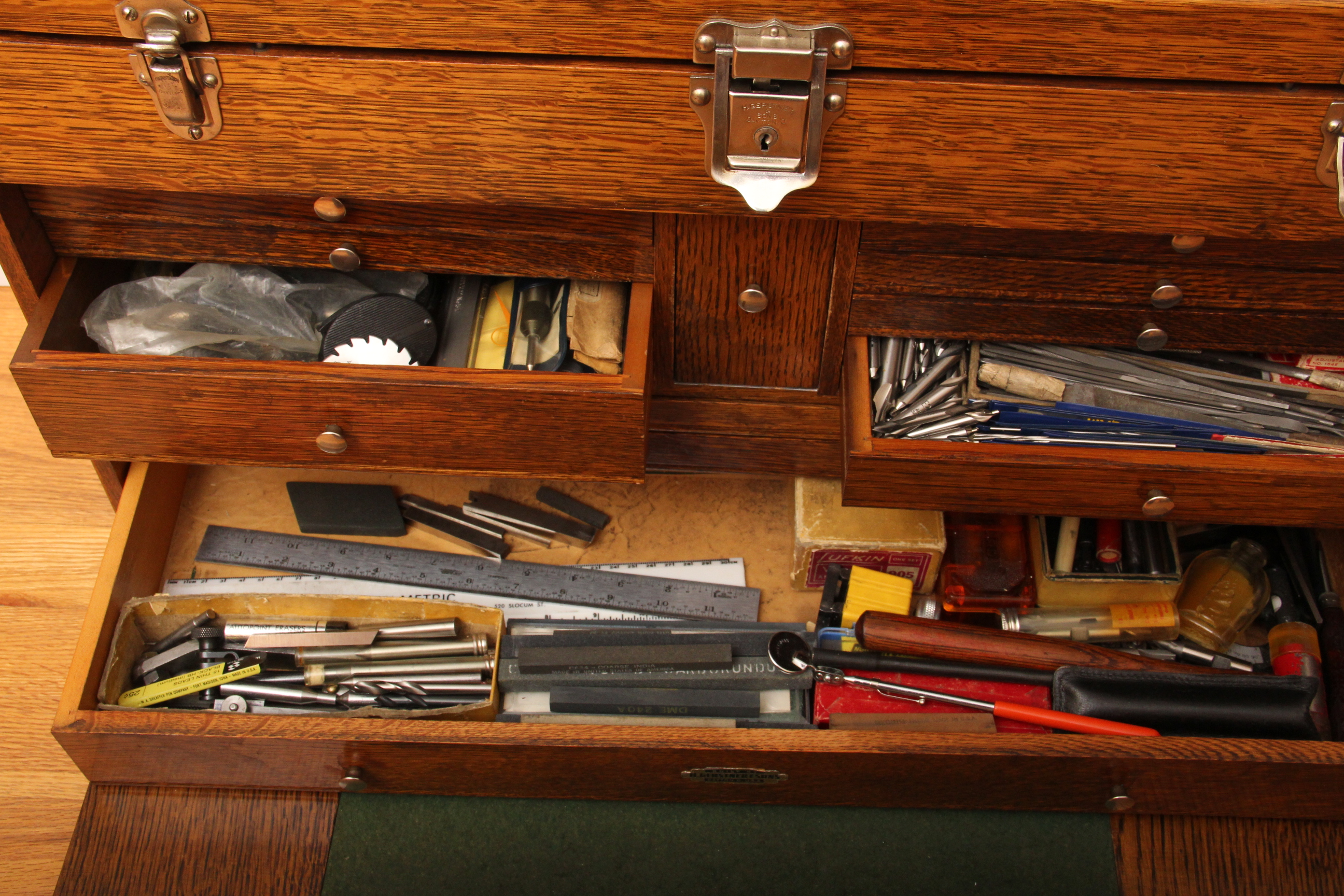 Vintage H. Gerstner & Sons Oak Tool Chest