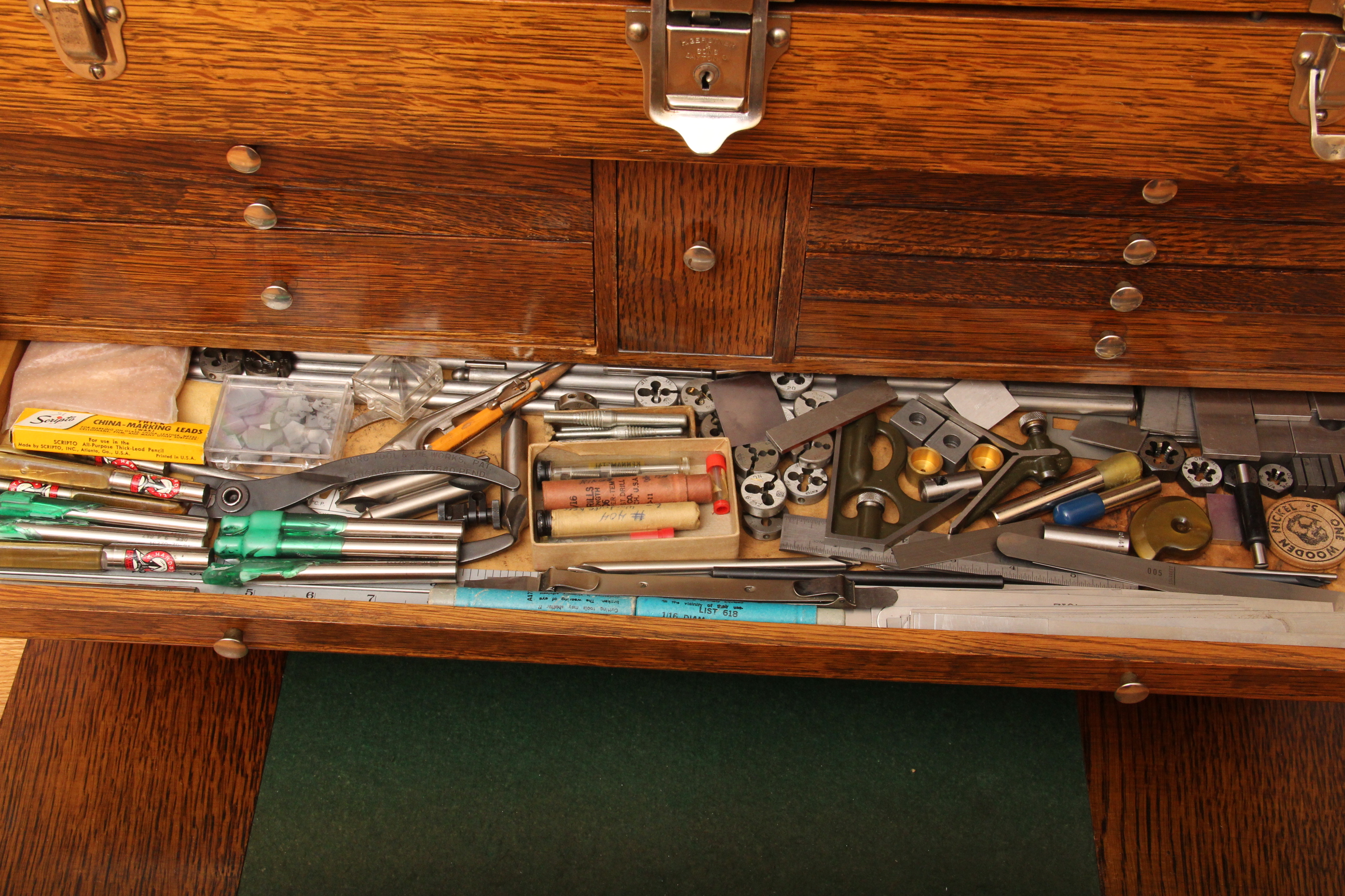 Vintage H. Gerstner & Sons Oak Tool Chest