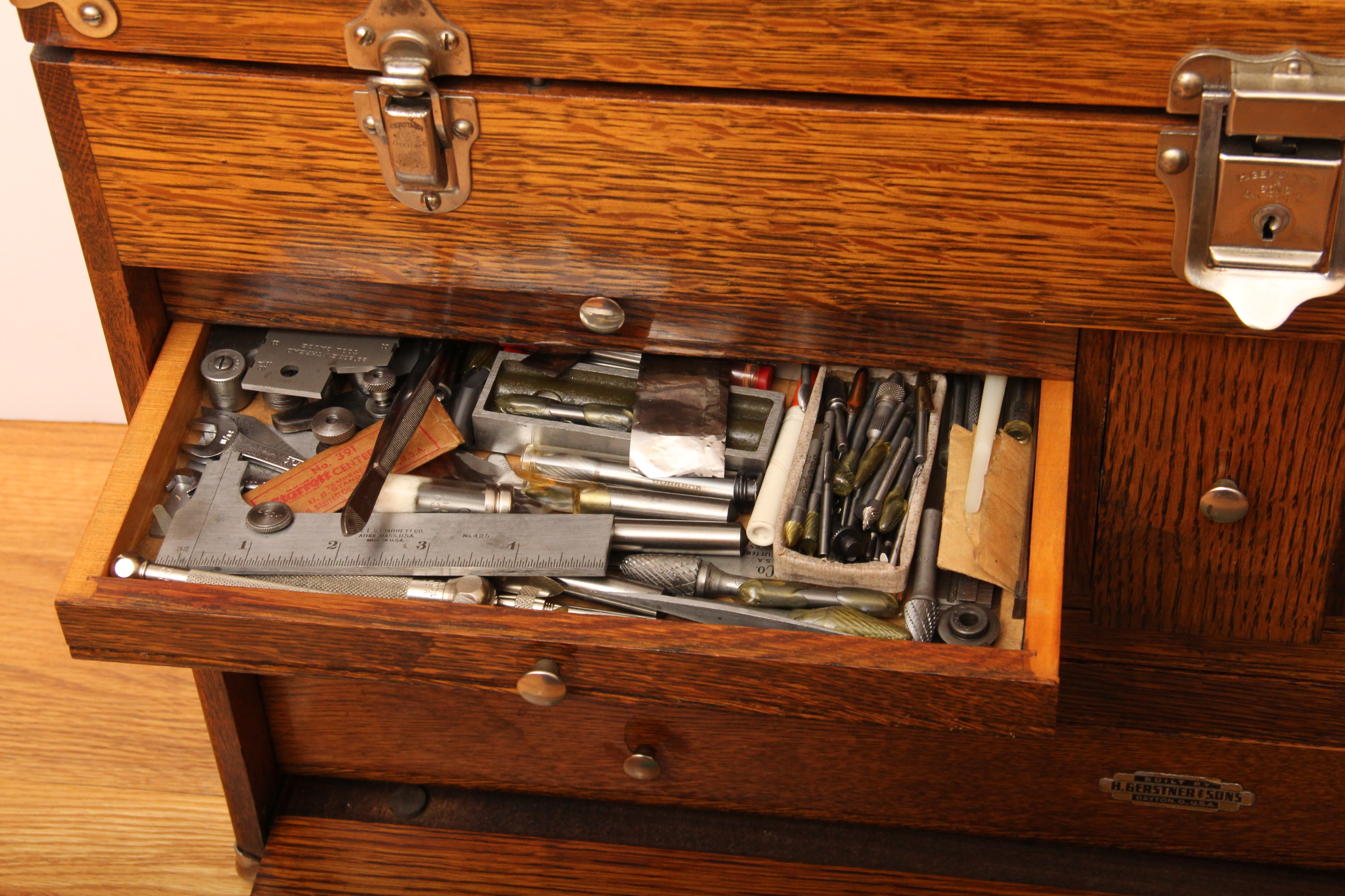 Vintage H. Gerstner & Sons Oak Tool Chest