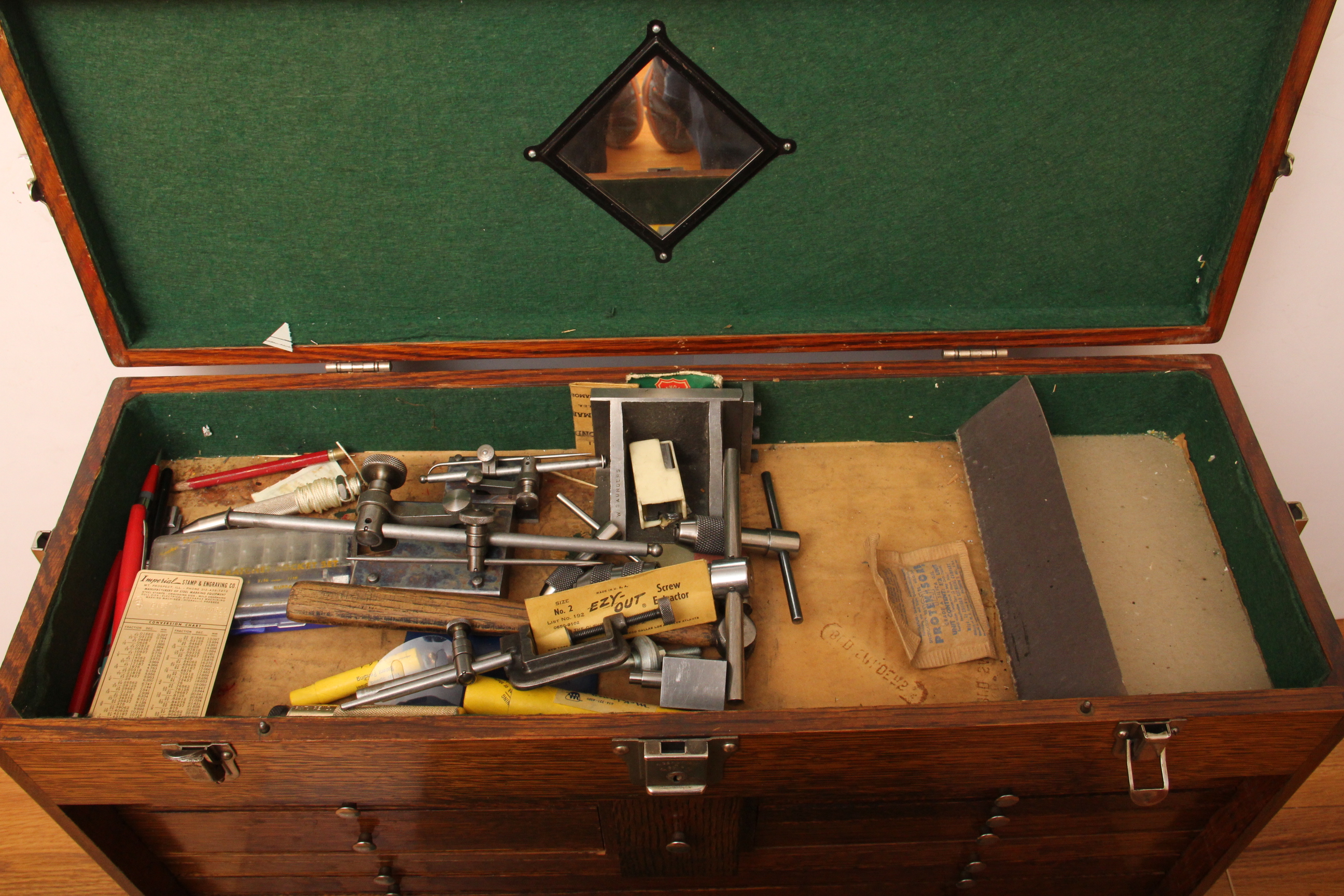 Vintage H. Gerstner & Sons Oak Tool Chest