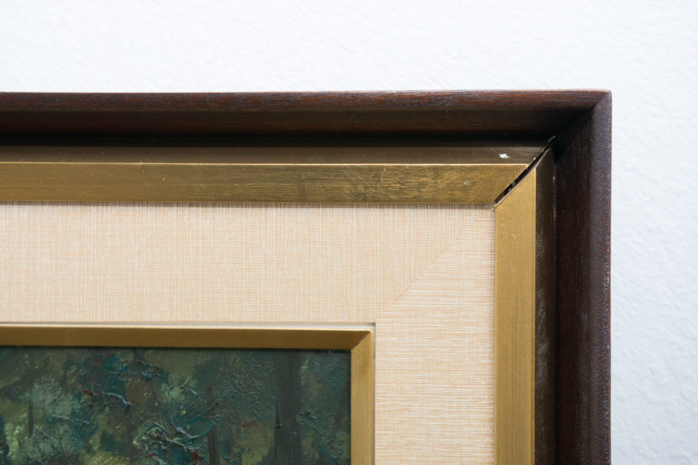 M. Kinoshita Framed Oil Painting on Canvas