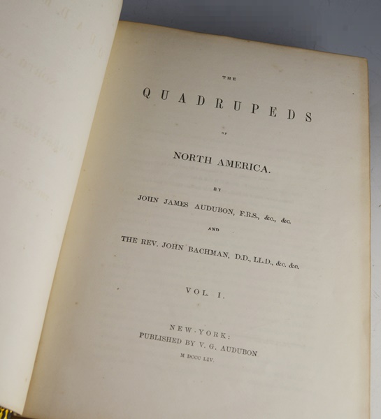 Audubon's "The Quadrupeds of North America" in 3 Volumes