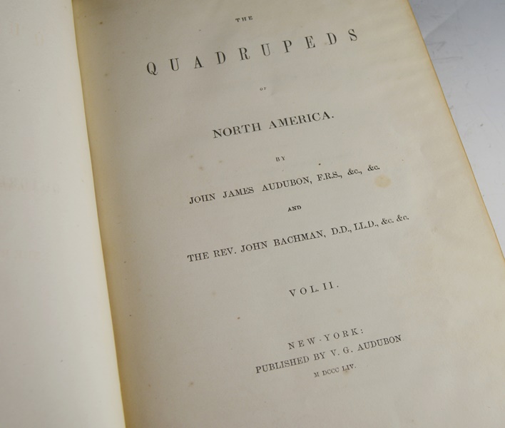 Audubon's "The Quadrupeds of North America" in 3 Volumes