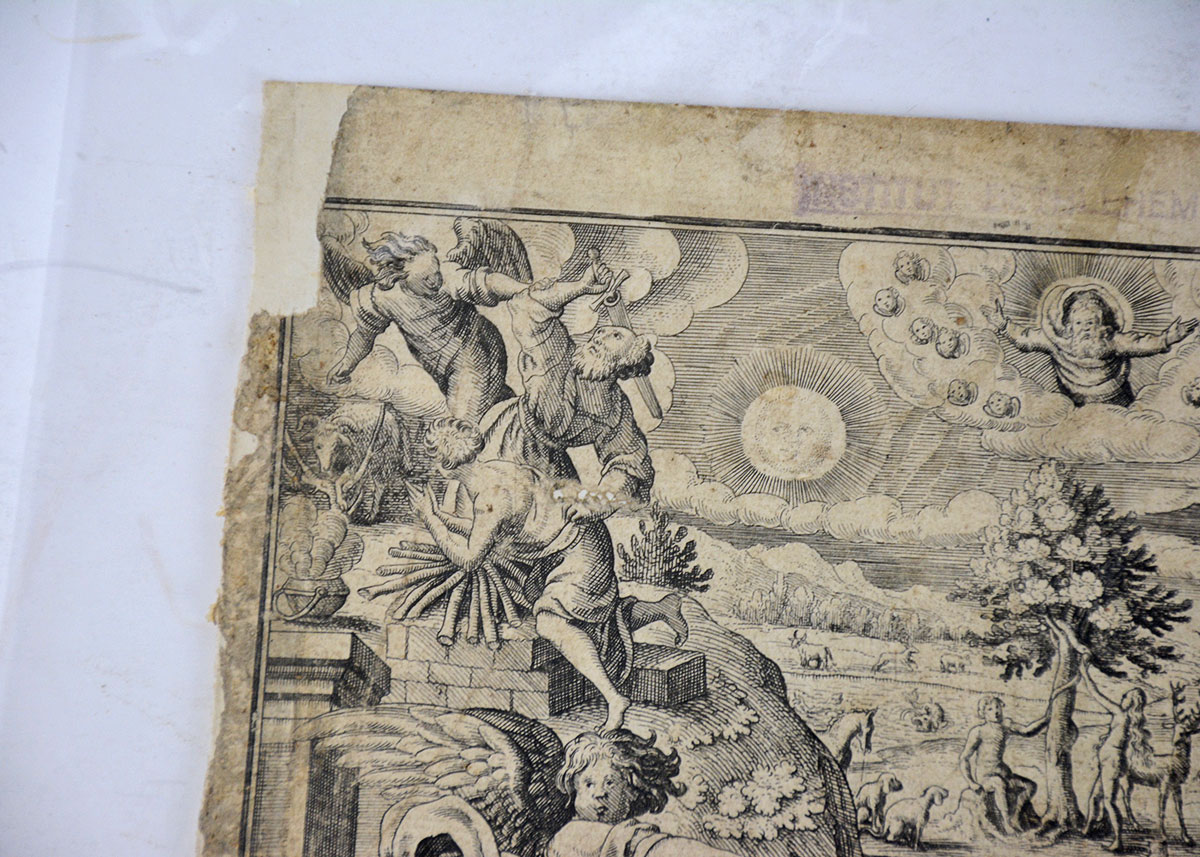 Engraved 17th Century Bible Frontispiece