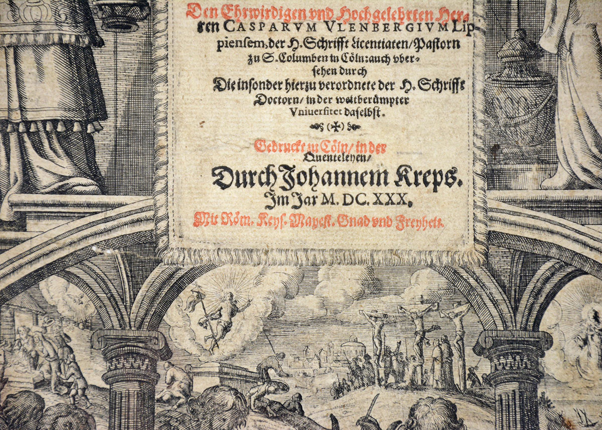 Engraved 17th Century Bible Frontispiece