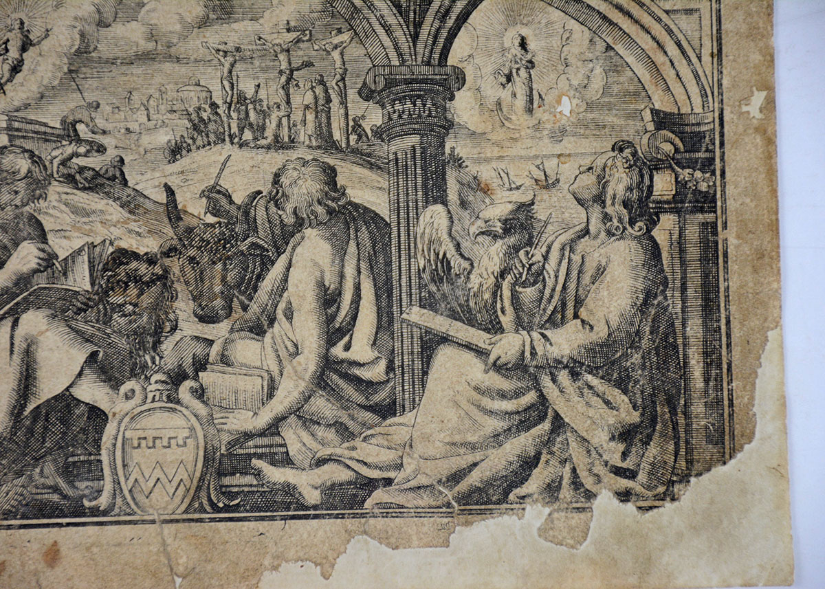 Engraved 17th Century Bible Frontispiece