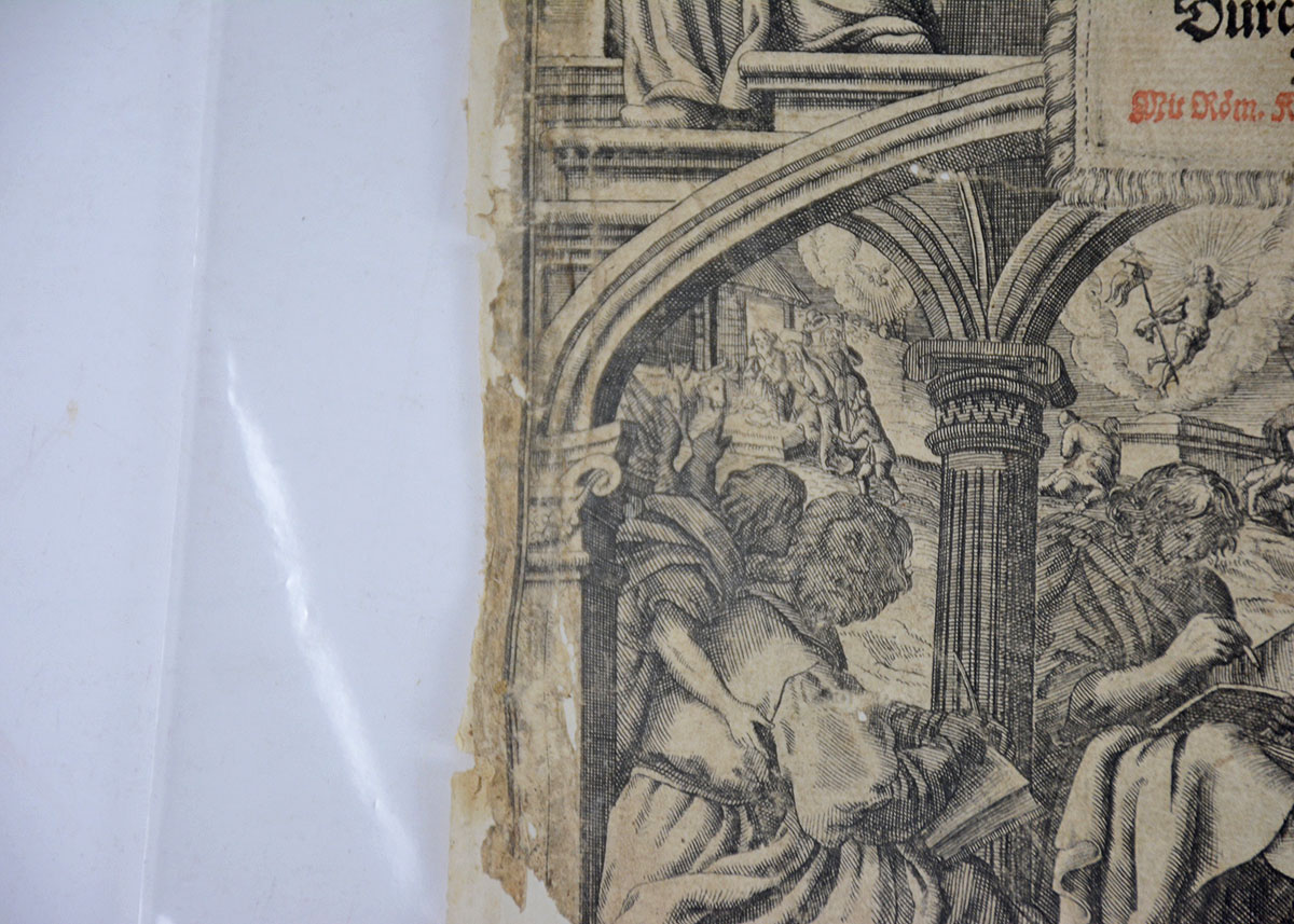 Engraved 17th Century Bible Frontispiece