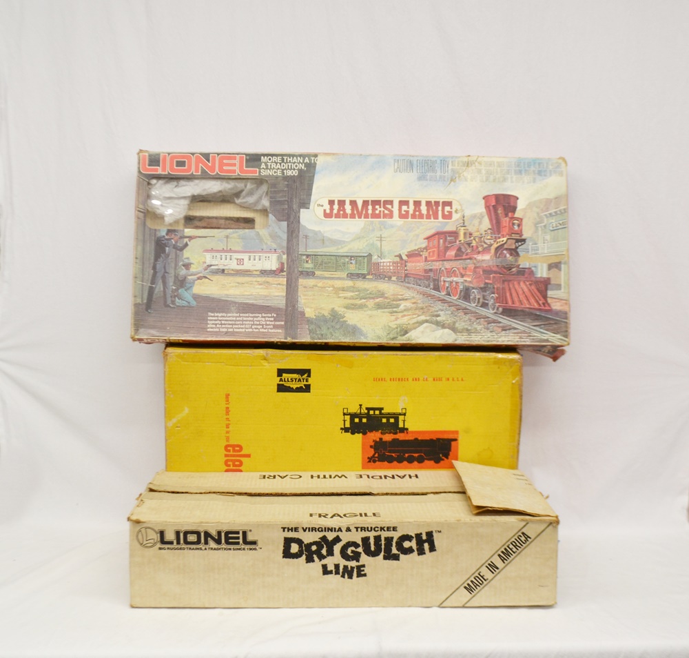Lionel James Gang , Dry Gulch Line, & Marx Allstate Train Sets